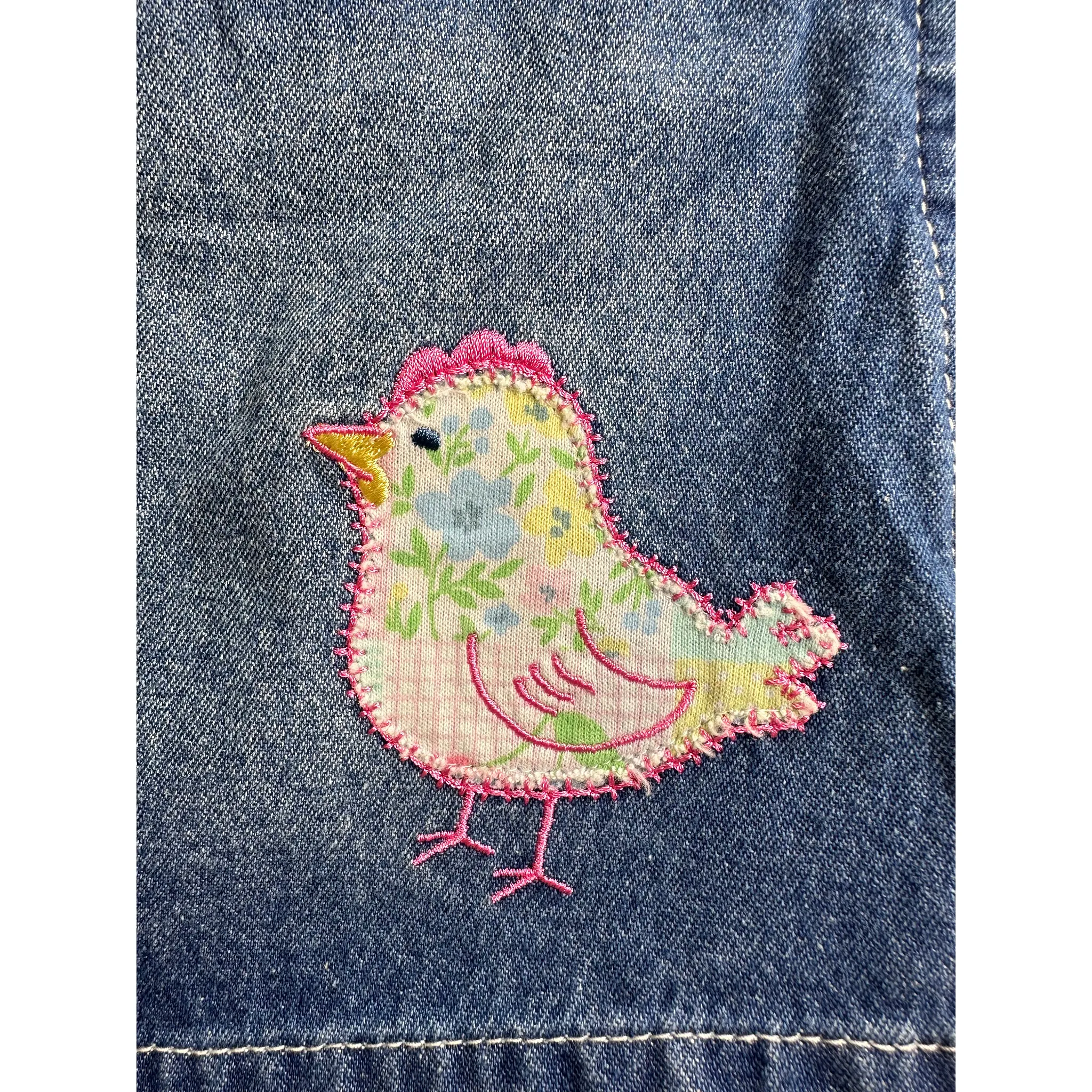 Toddlers Patchwork Denim Jumper & T-Shirt Set