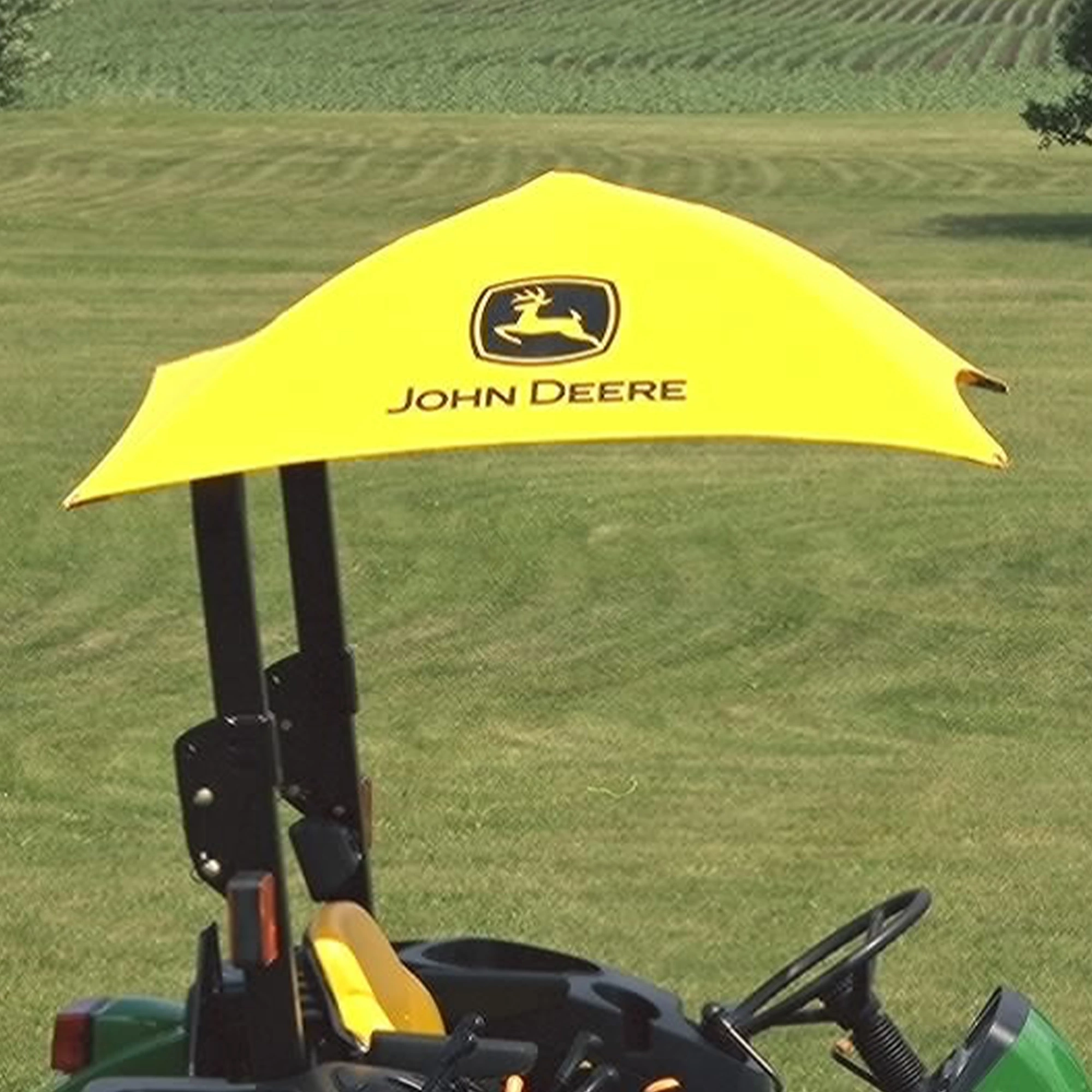 john deere patio umbrella Farmer Bob's Parts Yellow Frame & Mounting Bracket, 1-1/4 in Wood handle with leather strap Vintage John Deere Canvas Tractor
