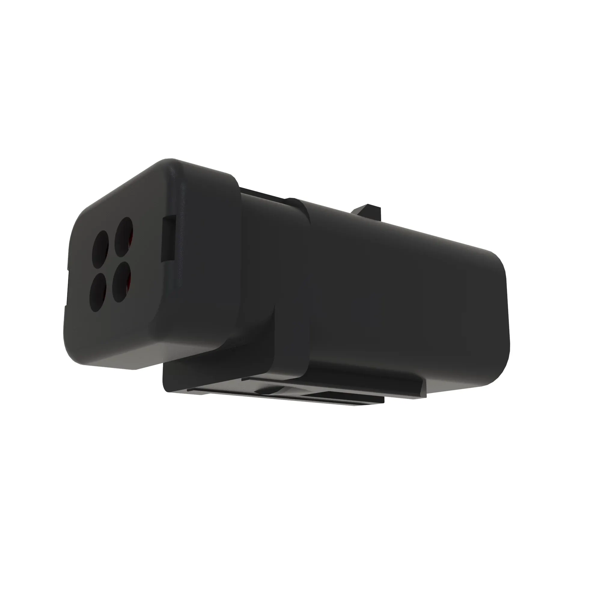 John Deere Red Electrical Connector Housing, 4 Cavities - 57M9746