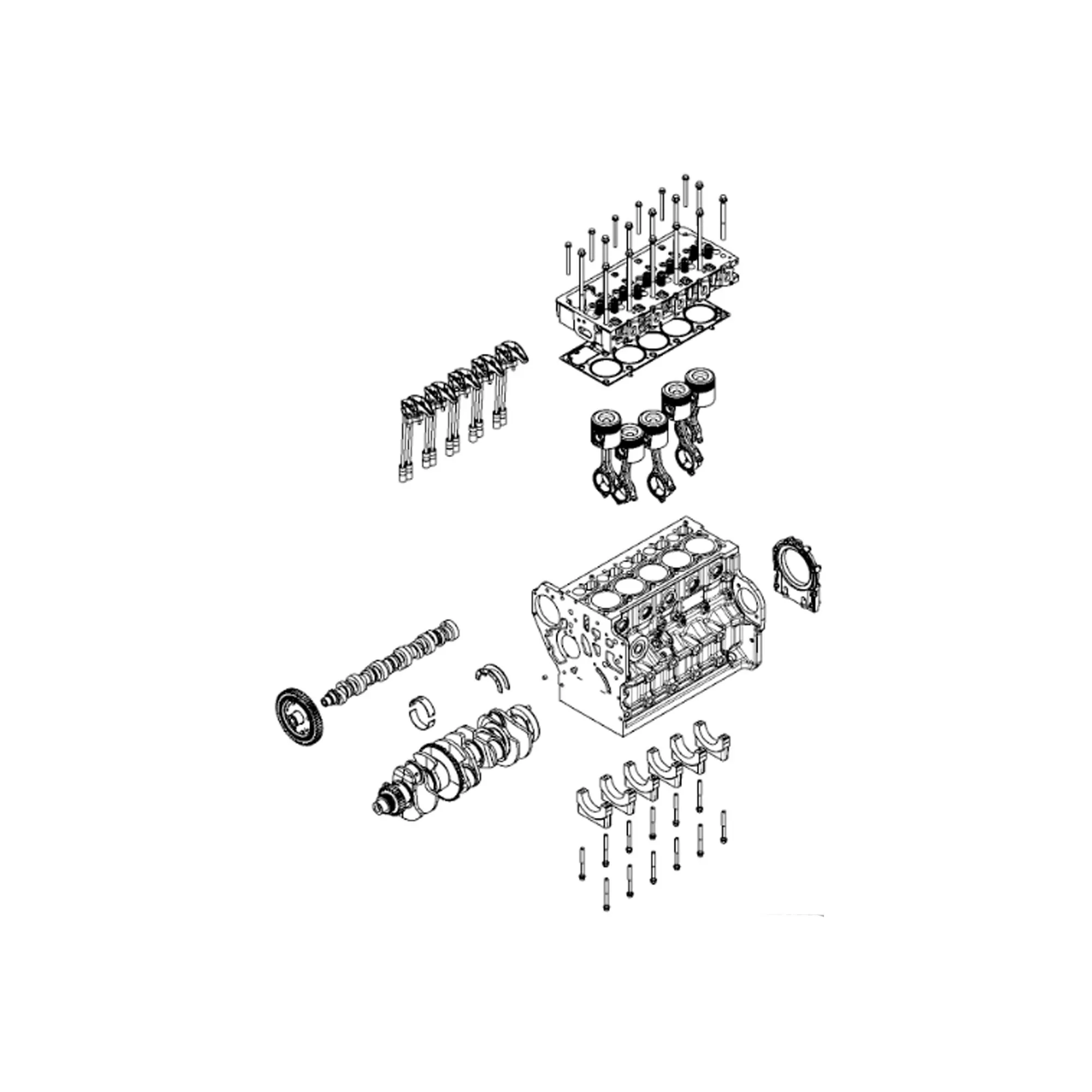 John Deere Reman REMAN Complete Block Assembly, 5 Cylinder - SE502107