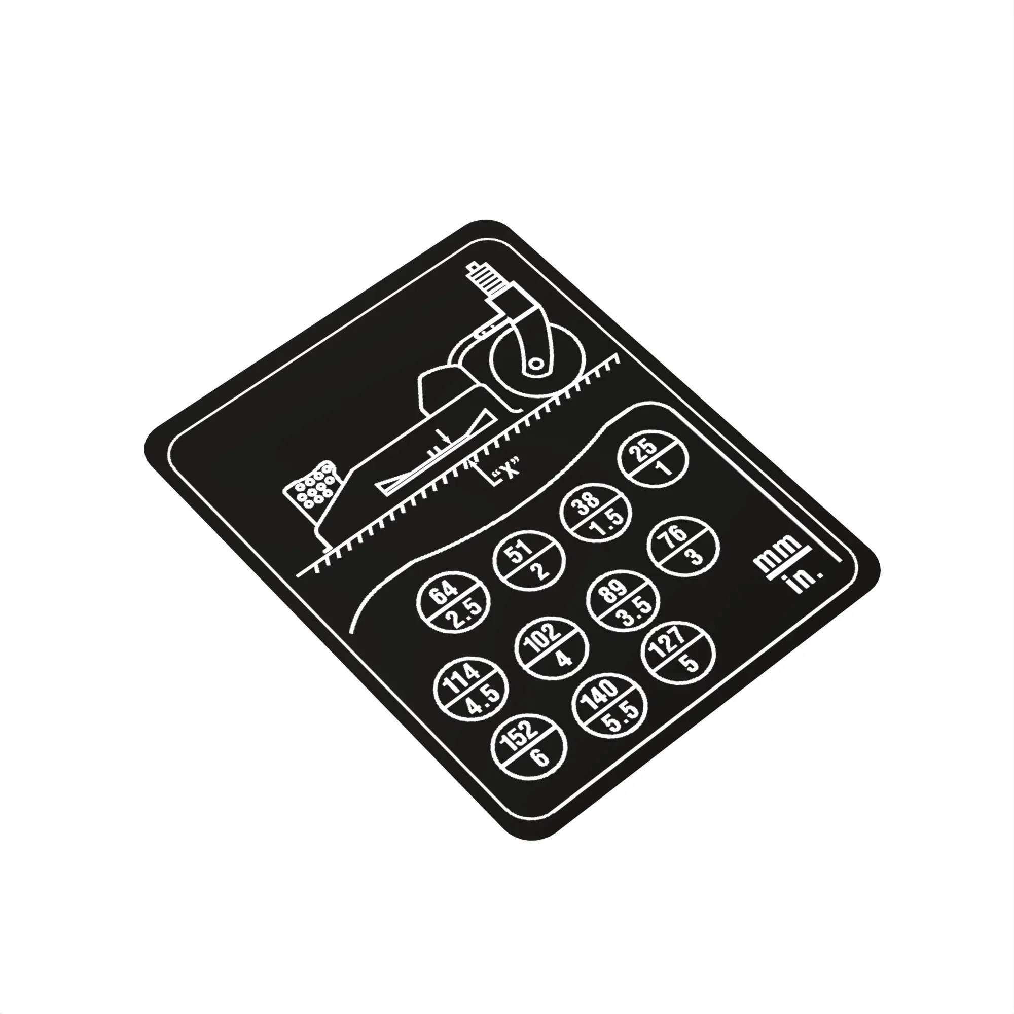 John Deere Mower Deck Height Adjust Label - TCU33423