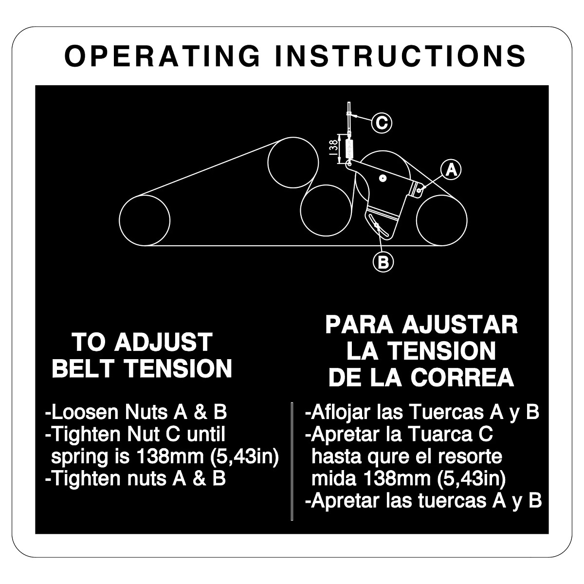Label, Belt Tension