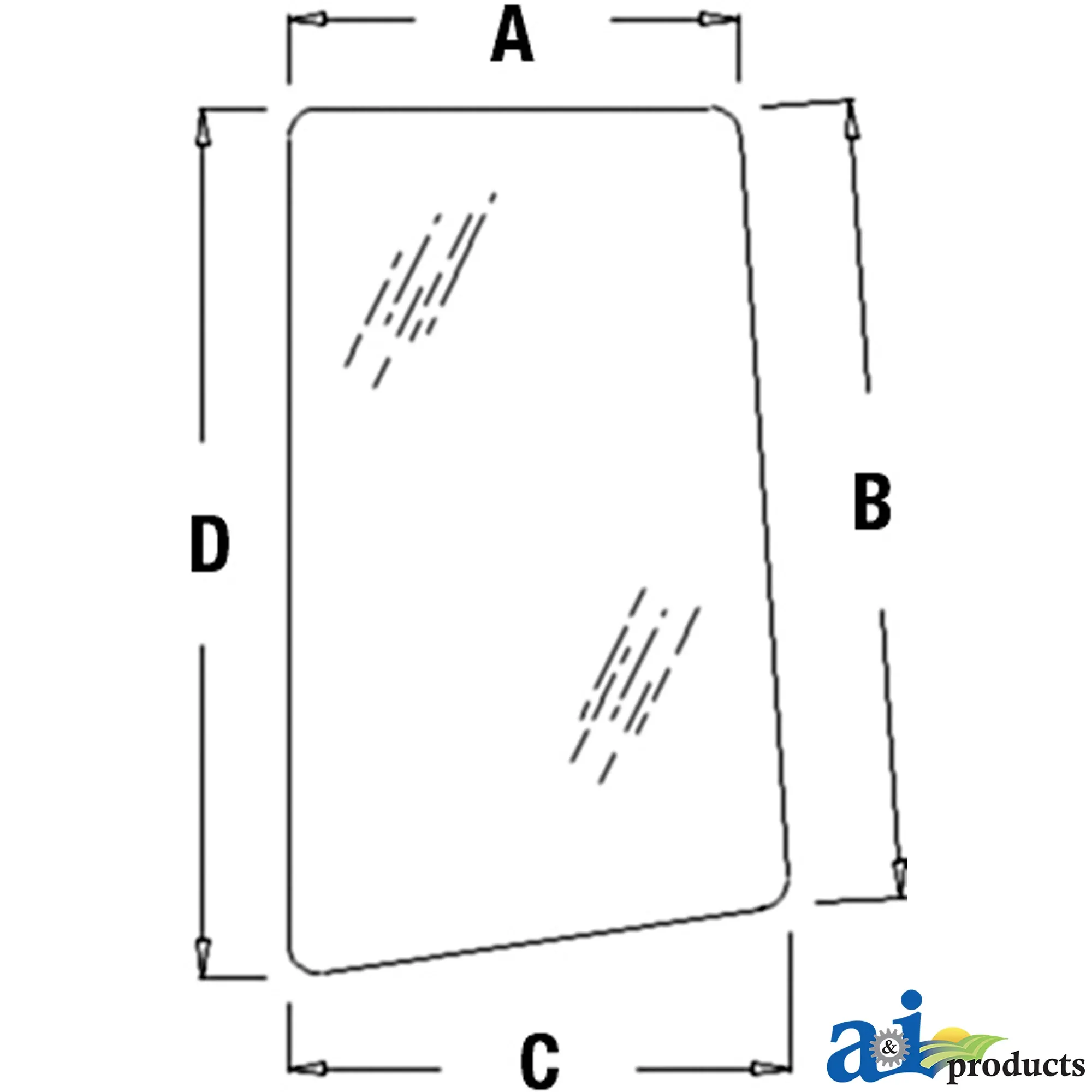 A&I Products Left Side Windowpane - A-L78537