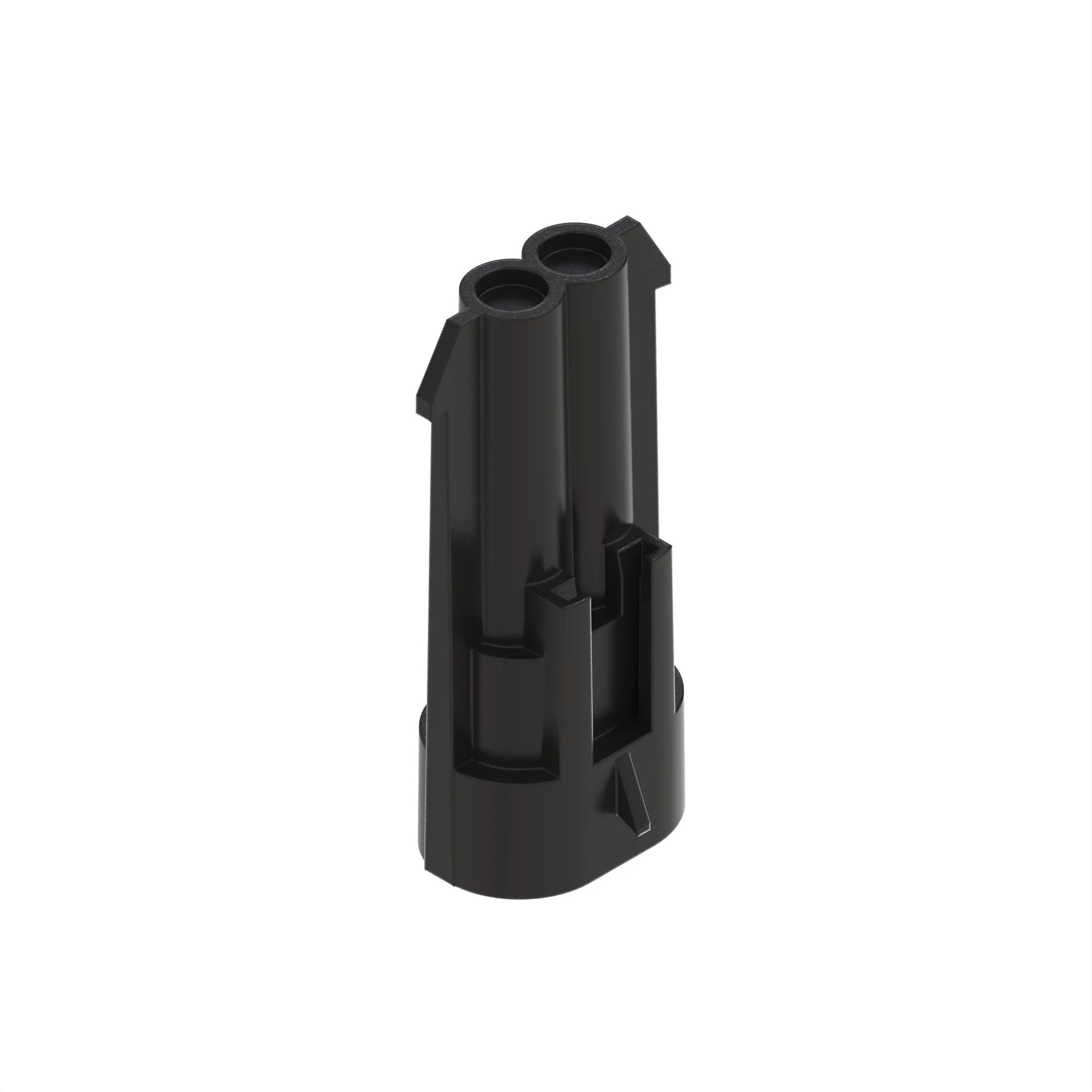 John Deere Black Internal Electrical Connector Housing, 2 Cavities - 57M7256