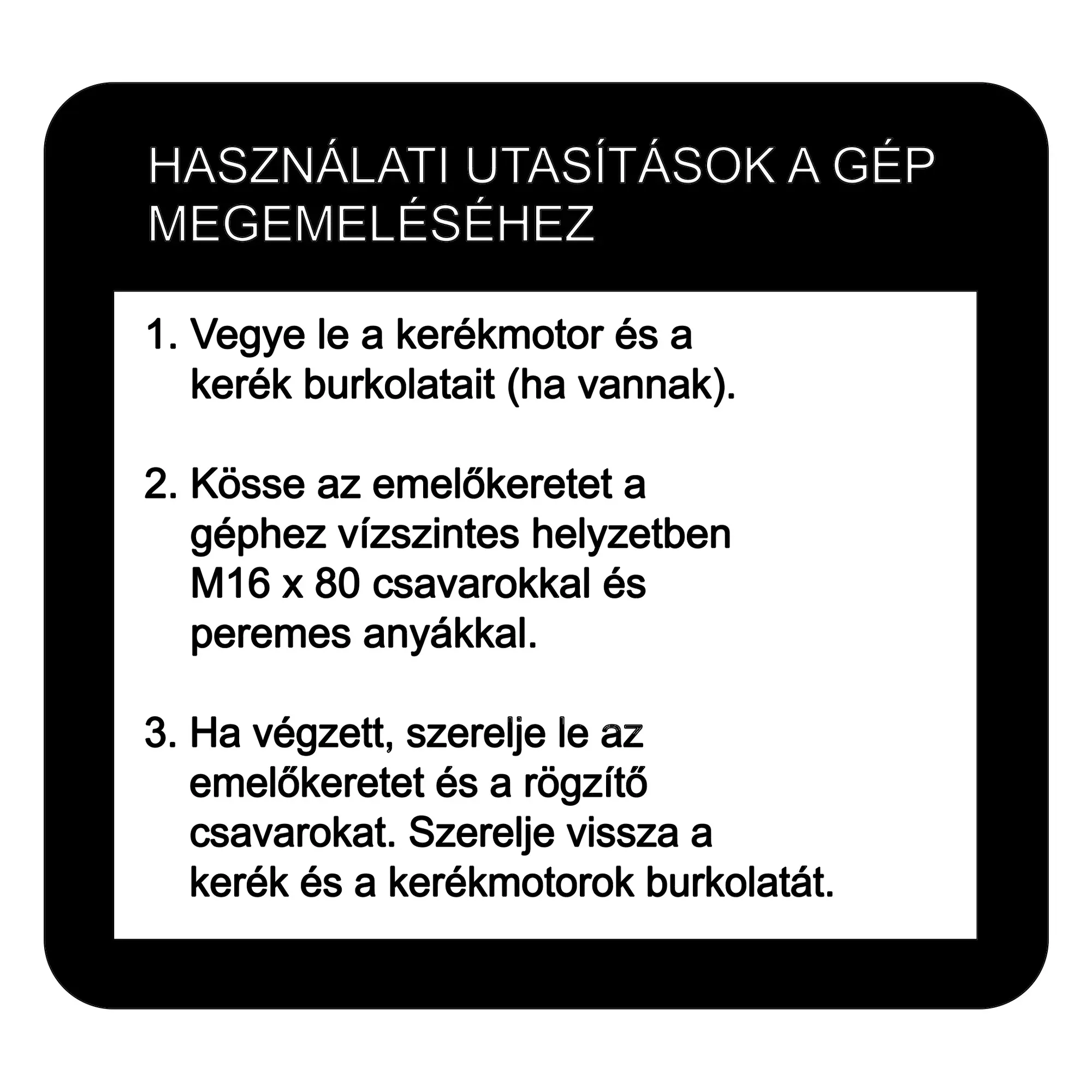 John Deere Jacking Insert Label, Hungarian - N307946