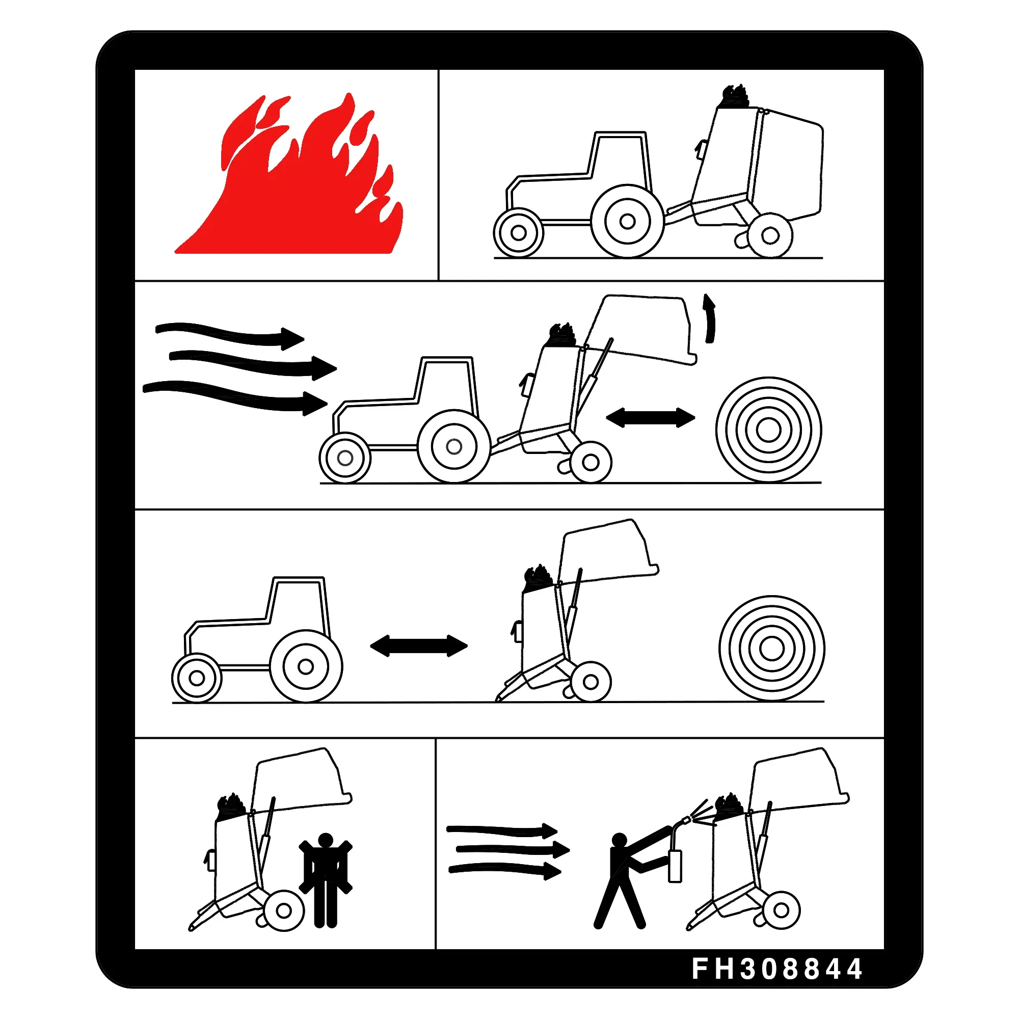 John Deere Portuguese Version Label - FH308844