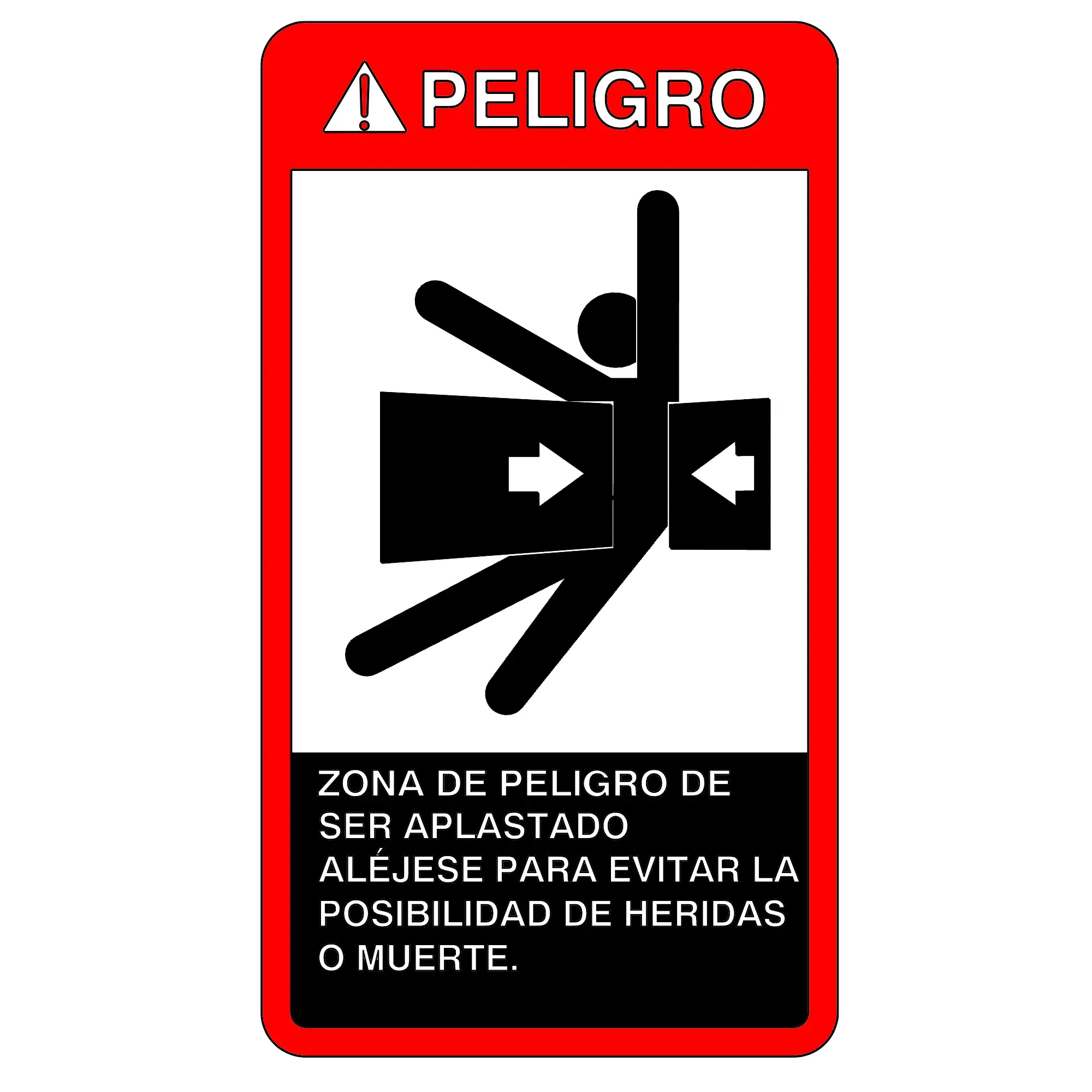 John Deere Crush Zone Decal, Spanish - F295490