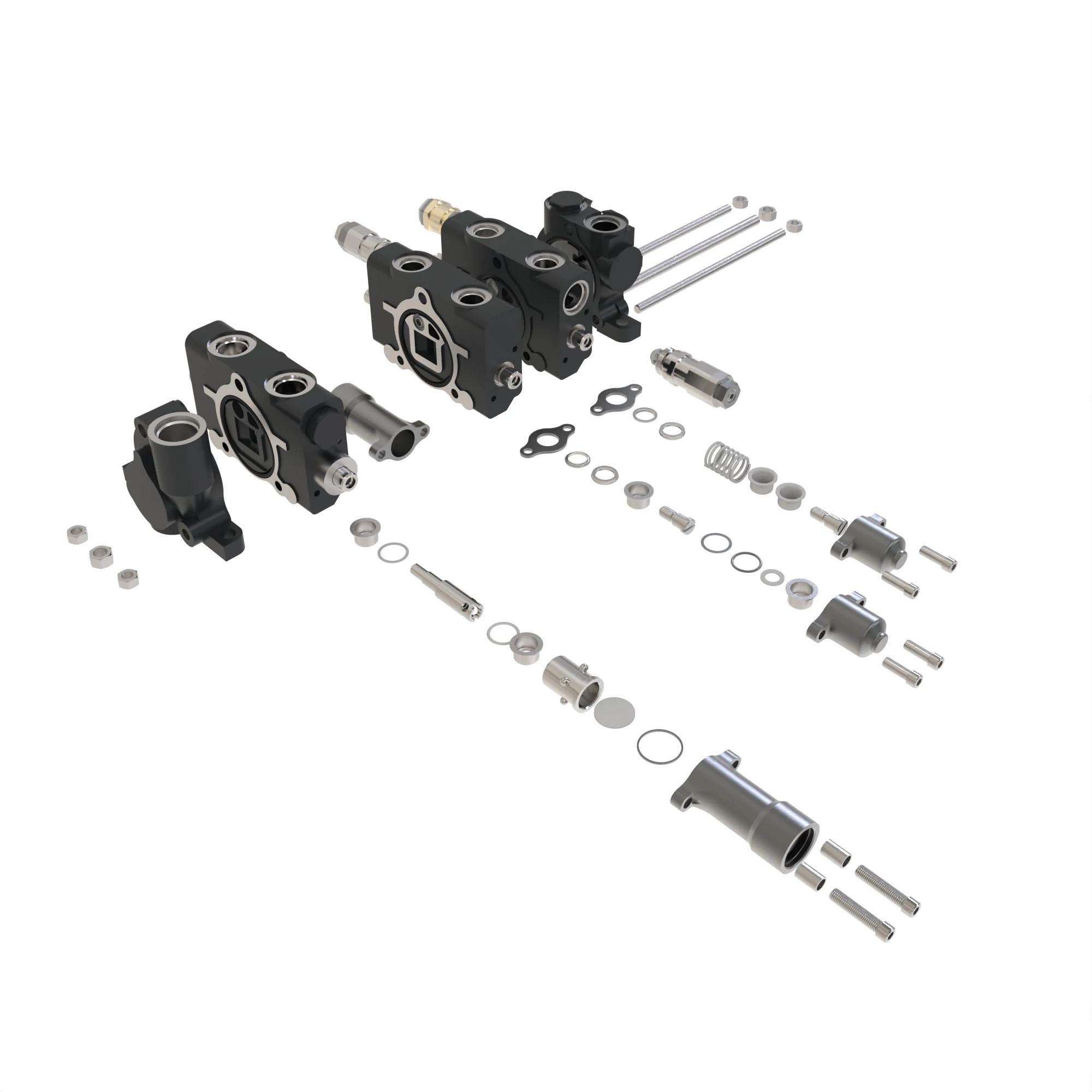 John Deere 3 Spool Hydraulic Control Valve - AT407411