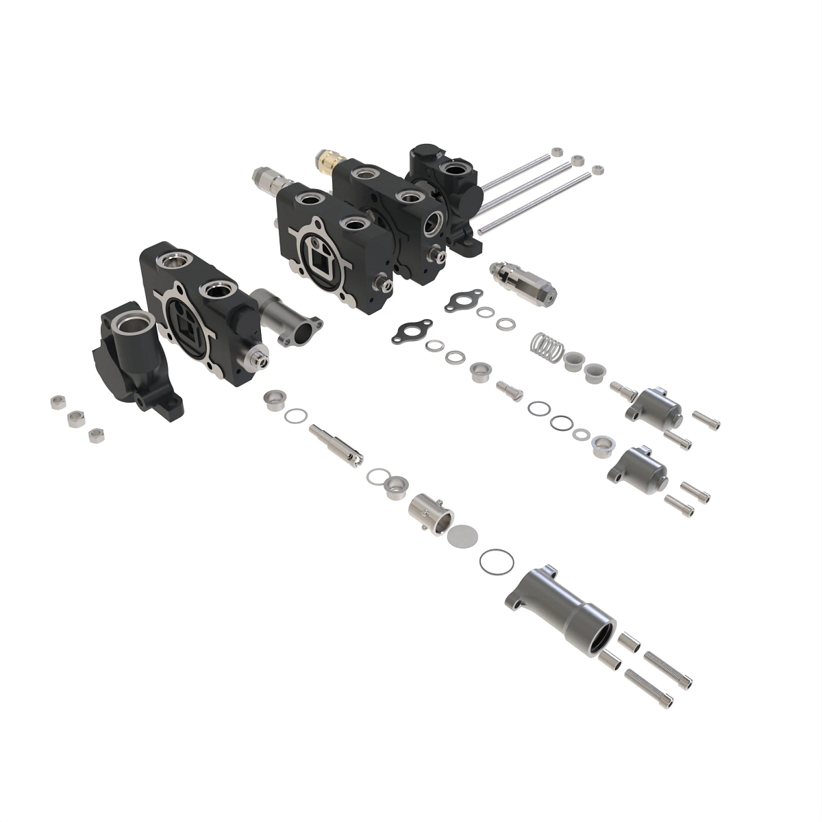 John Deere 3 Spool Hydraulic Control Valve - AT407411