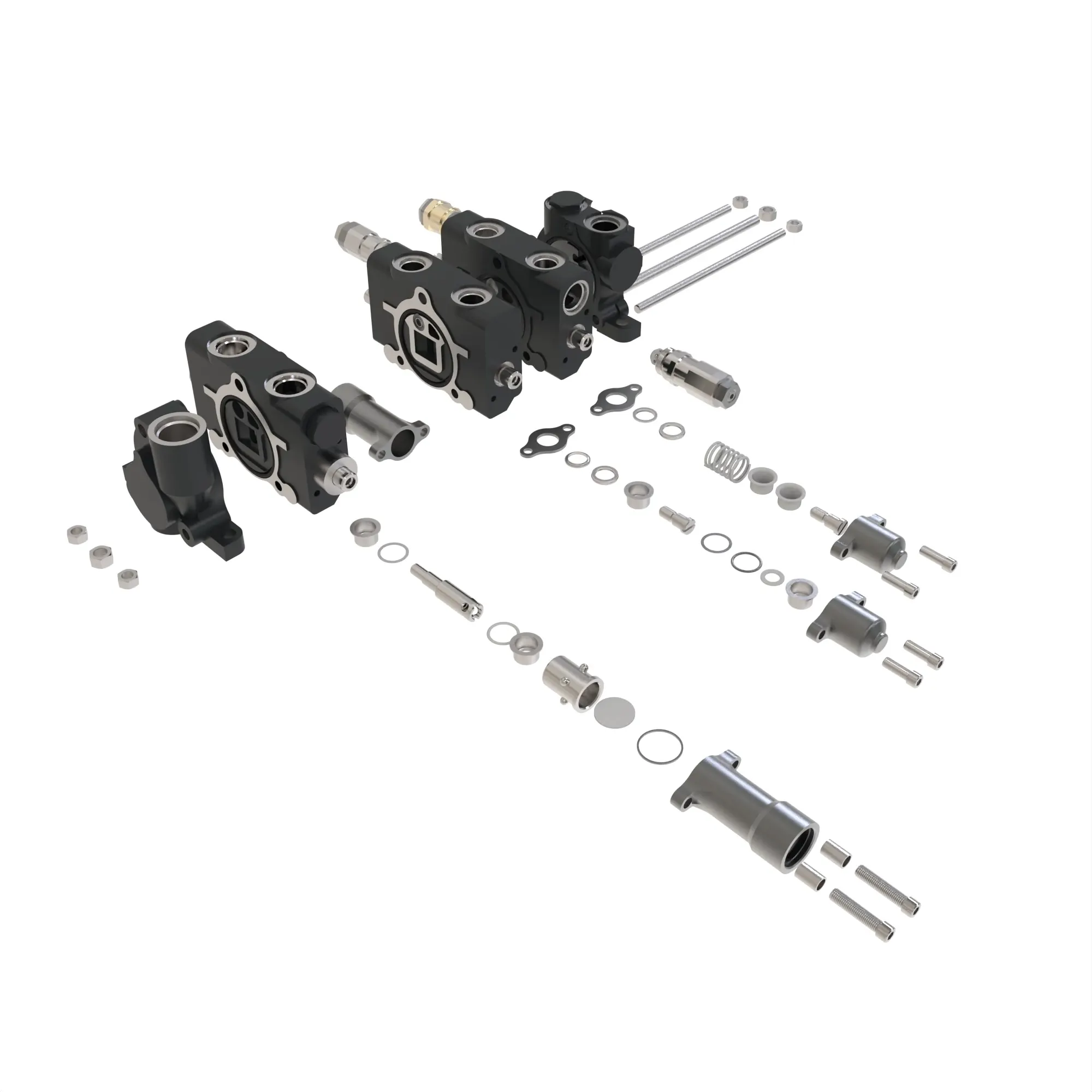 John Deere 3 Spool Hydraulic Control Valve - AT407411