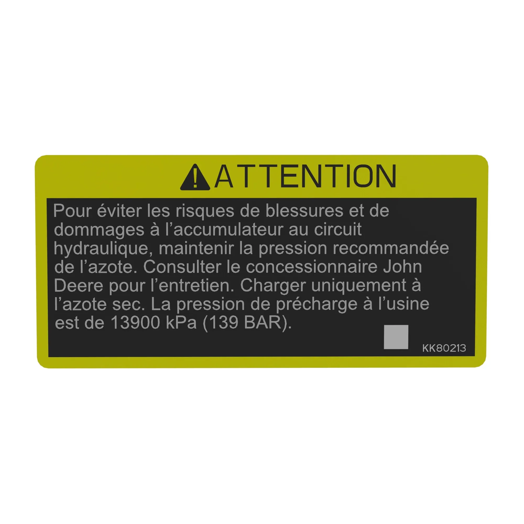 John Deere Safety Sign - KK80213