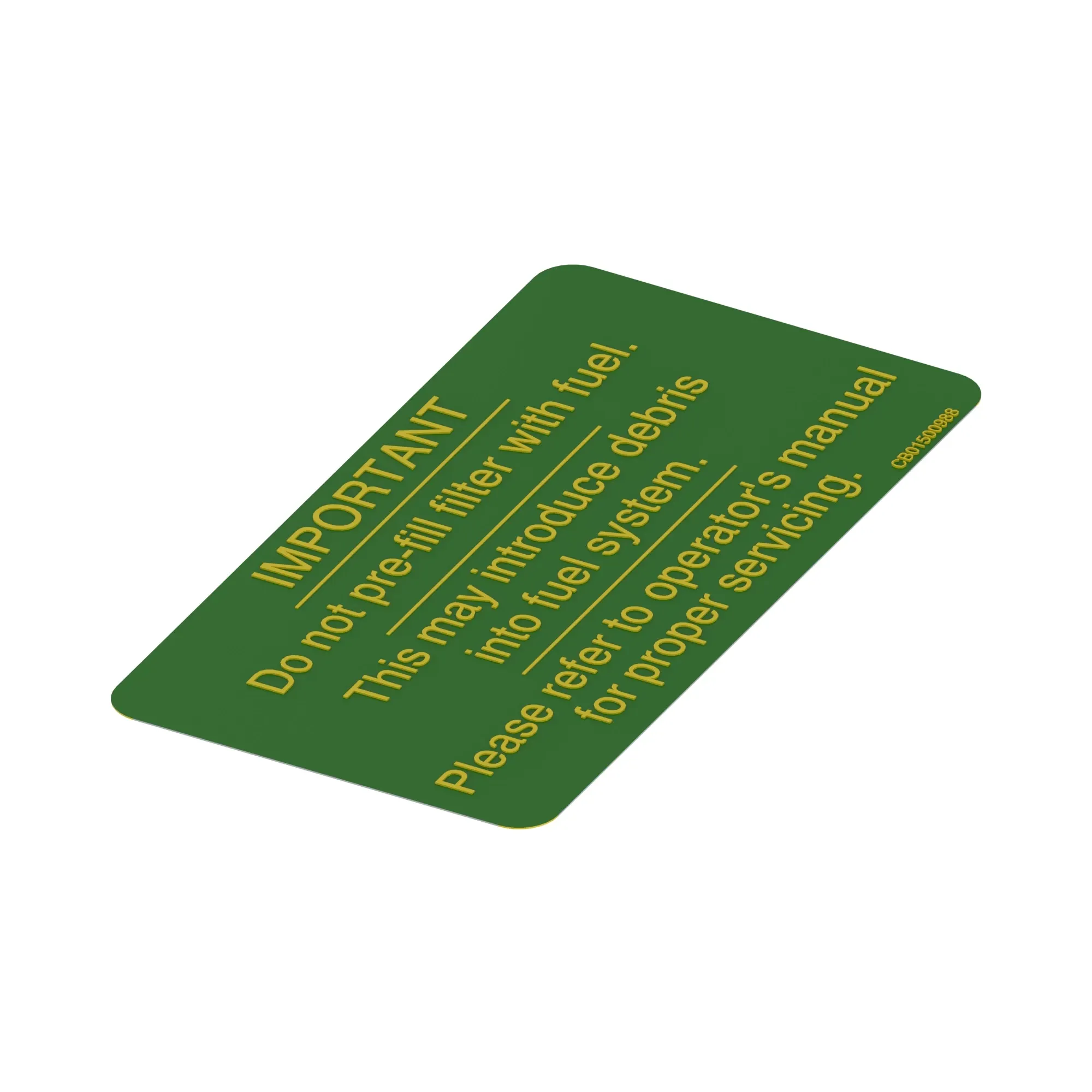 DECAL-FUEL FILTER SERV