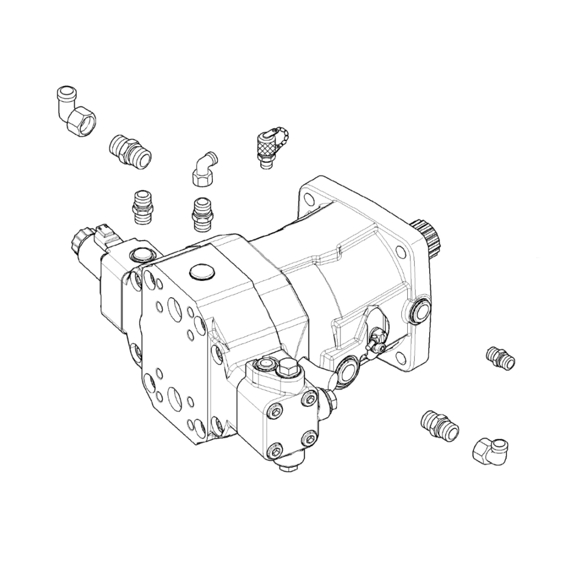 John Deere Hydrostatic Travel Motor - LW12201252