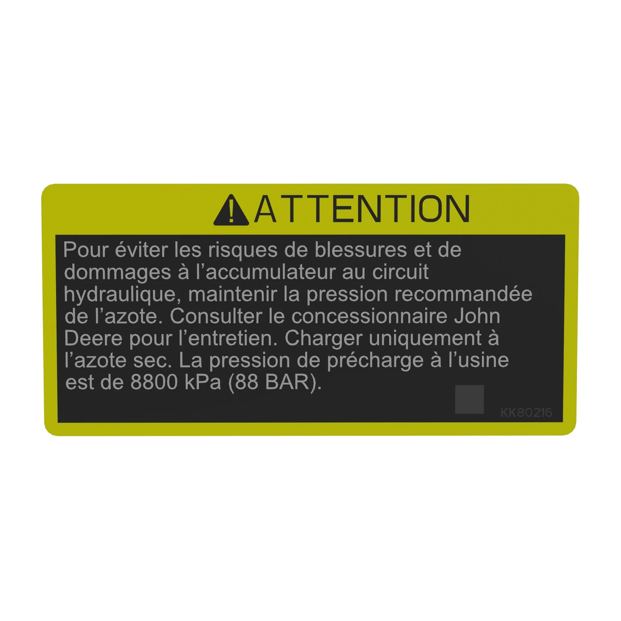 John Deere Safety Sign - KK80216