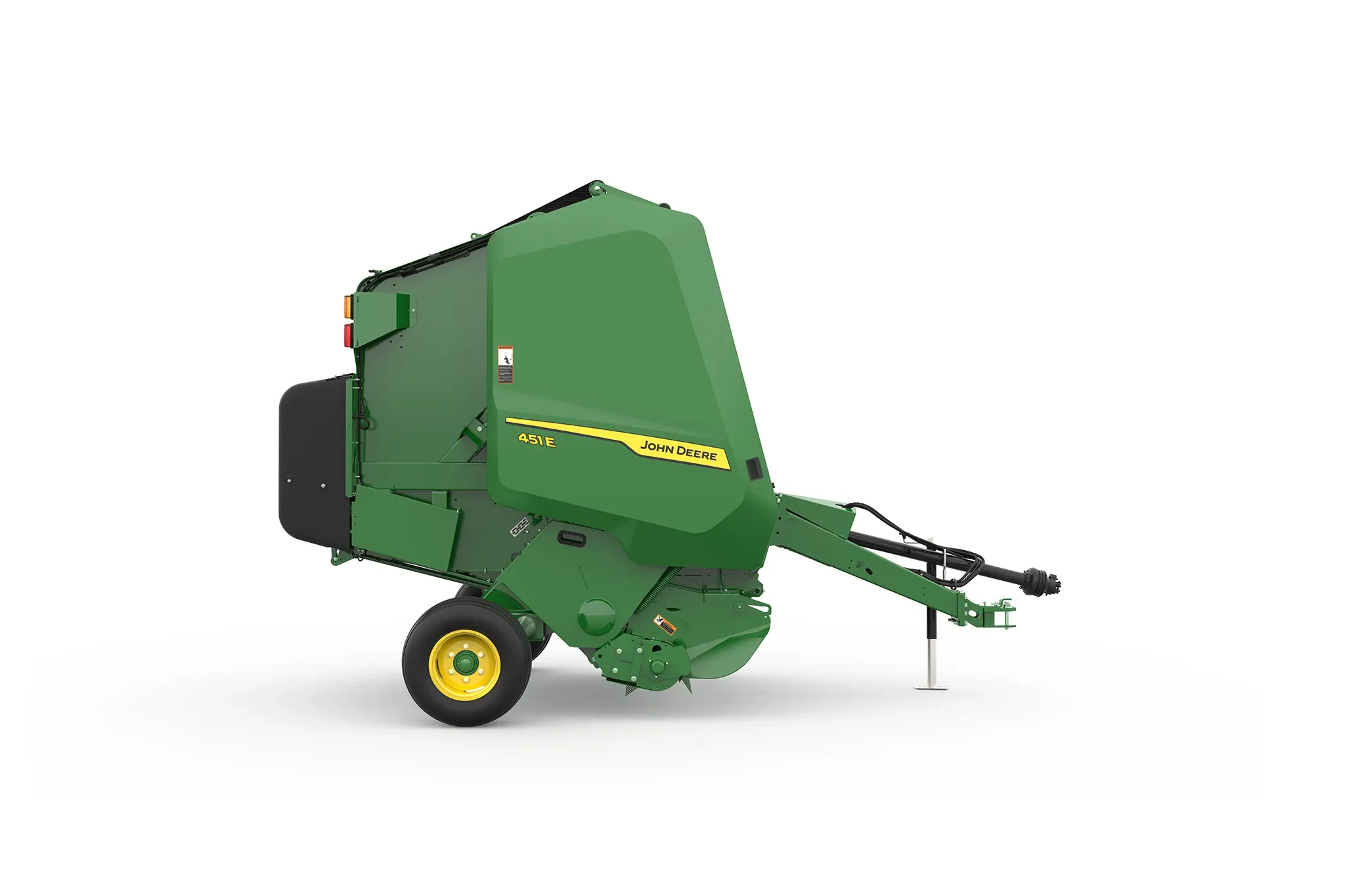 Right close-up studio rendering of John Deere 451E Round Baler