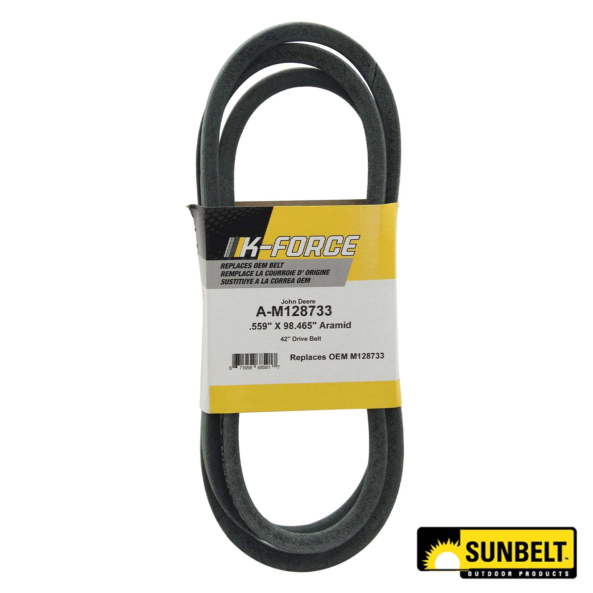 A&I Products Mower Deck Drive V-Belt, Effective Length 2501 mm (98.5 inch) - A-M128733