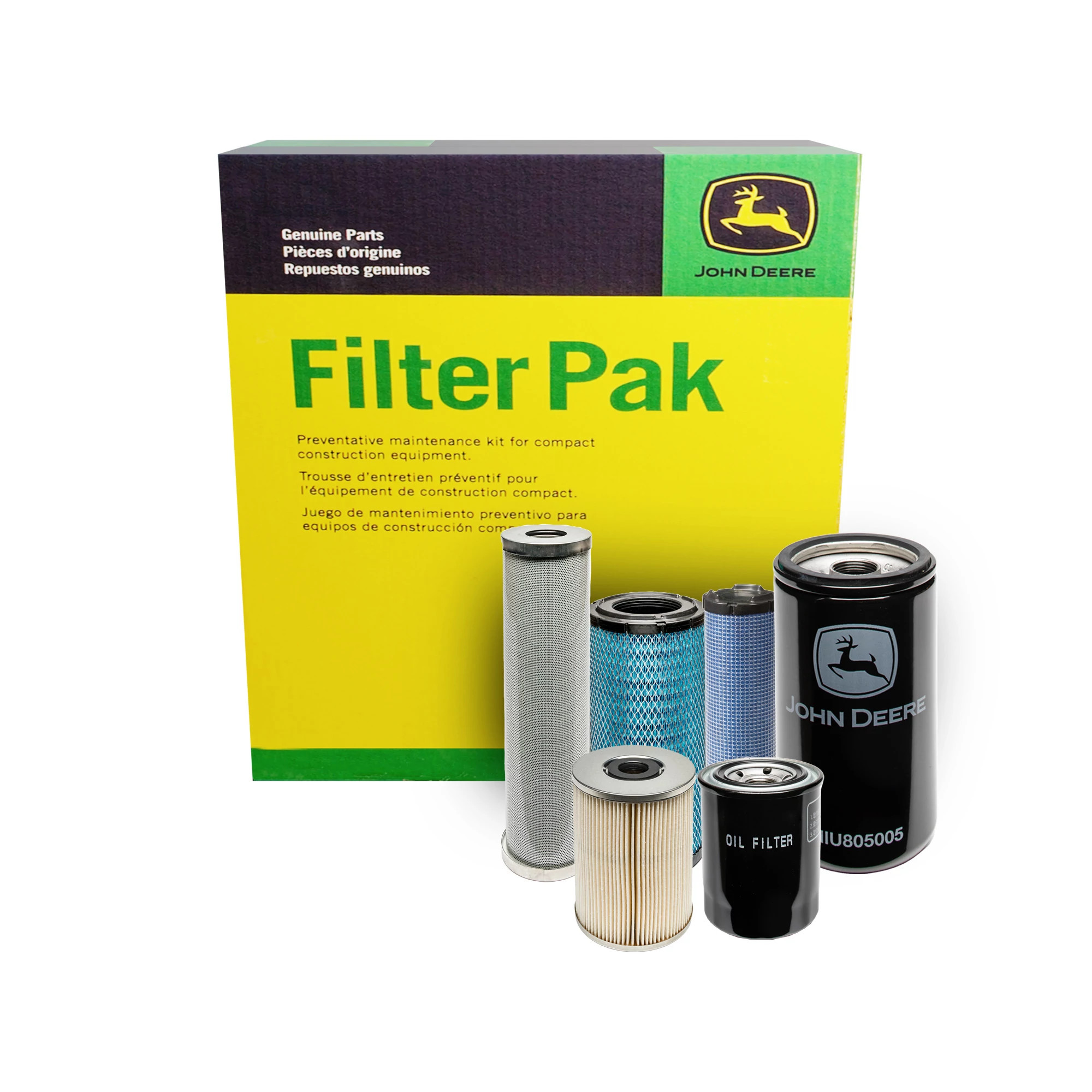 John Deere 1000 Hour Filter Pak for Compact Construction - AT536286