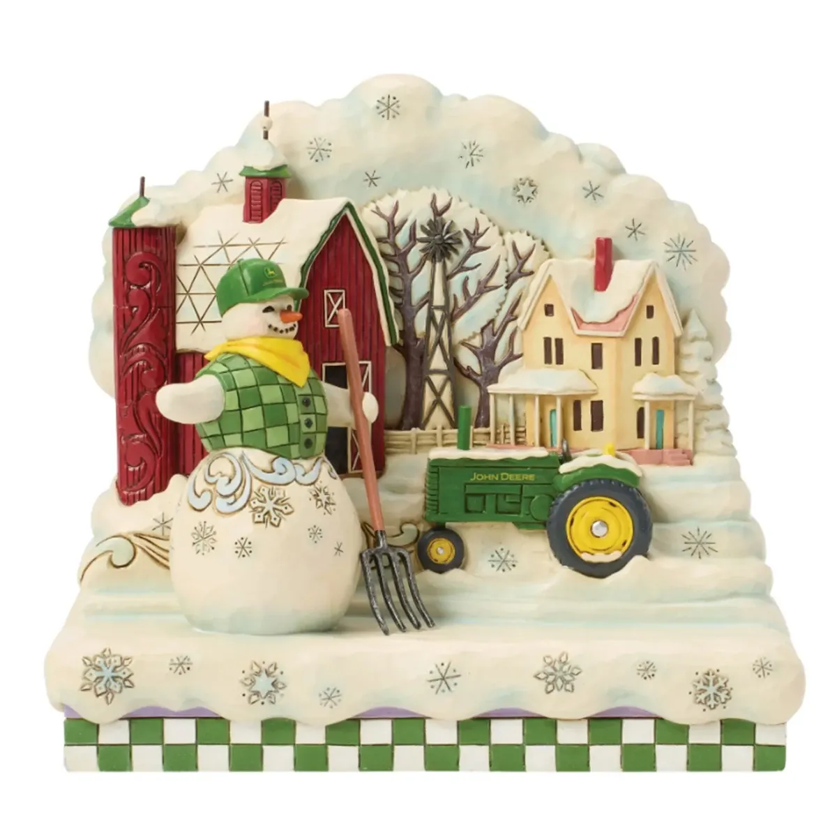 A John Deere Winter Wonderland Snowman Figurine
