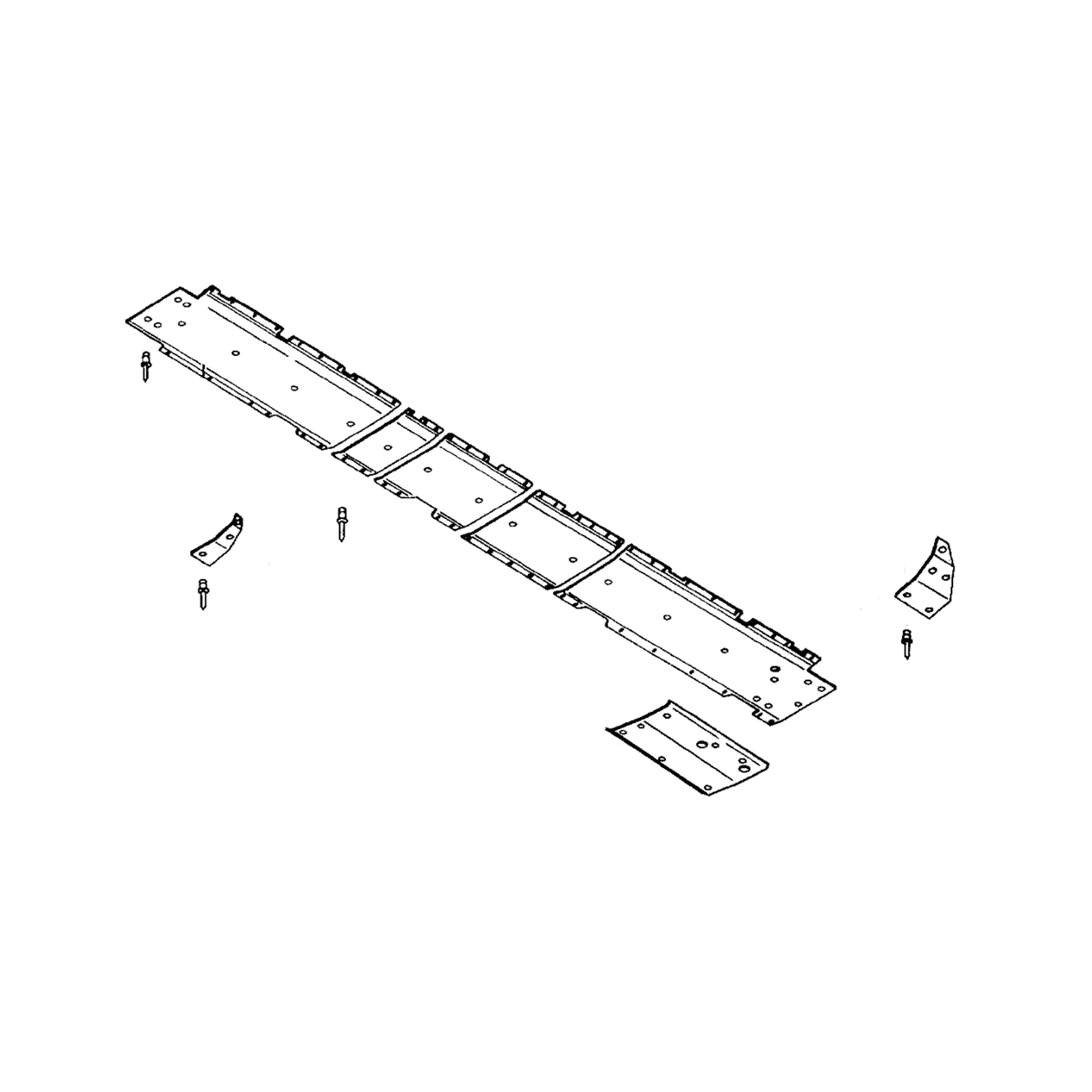 John Deere Complete Poly Skid Shoes Kit, 20 Feet - AH201514