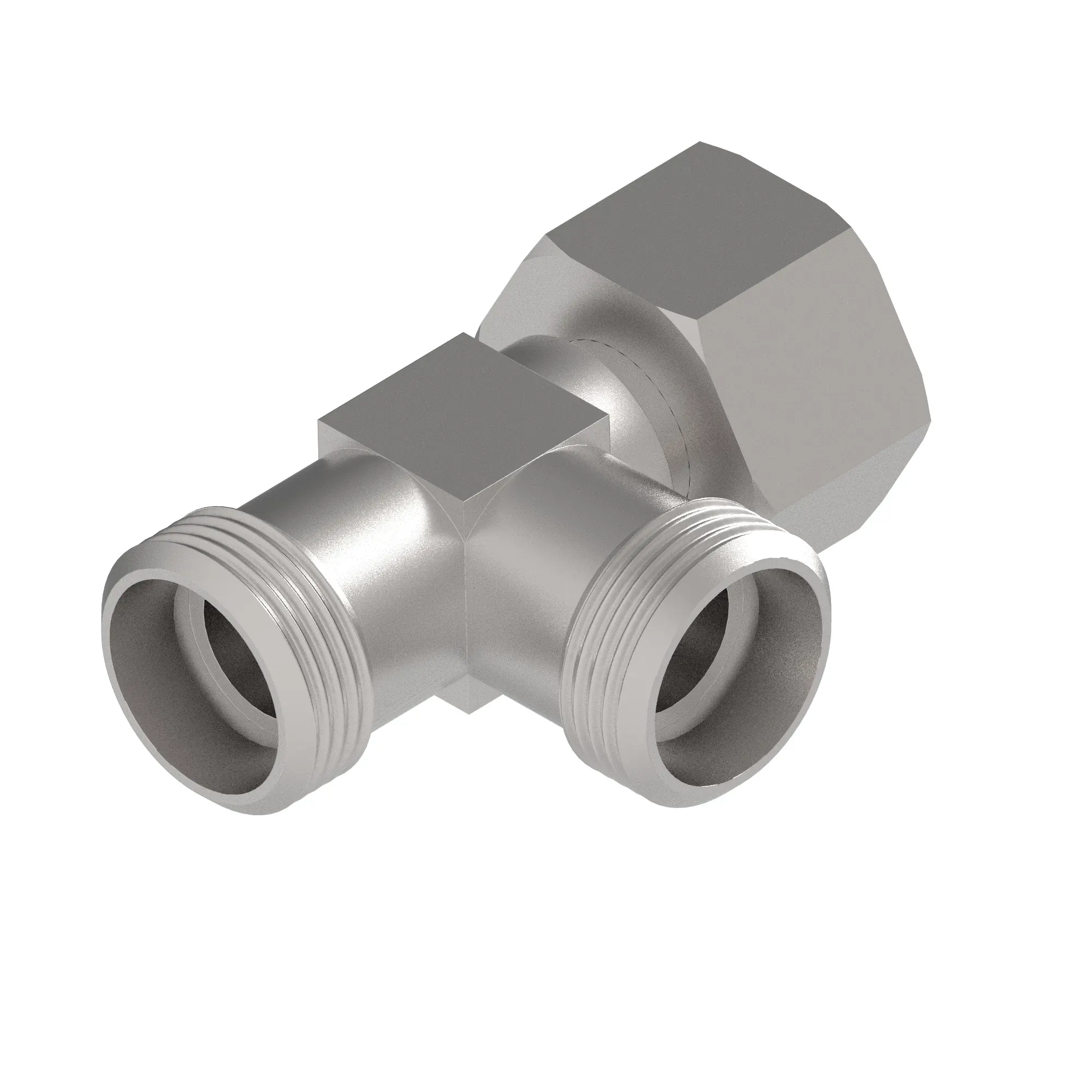 John Deere 24° D-Cone Swivel Run Tee Fitting - ADX13519