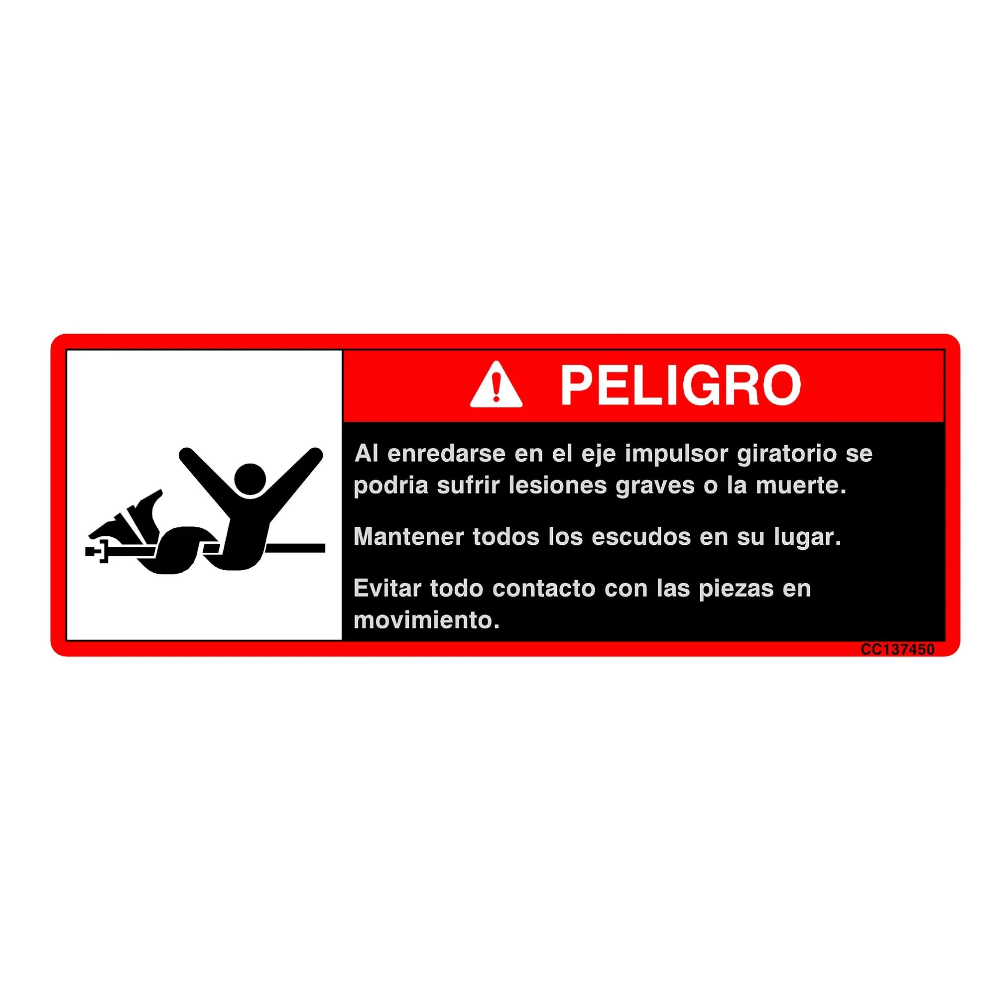 Safety Sign, Danger Label Spanish