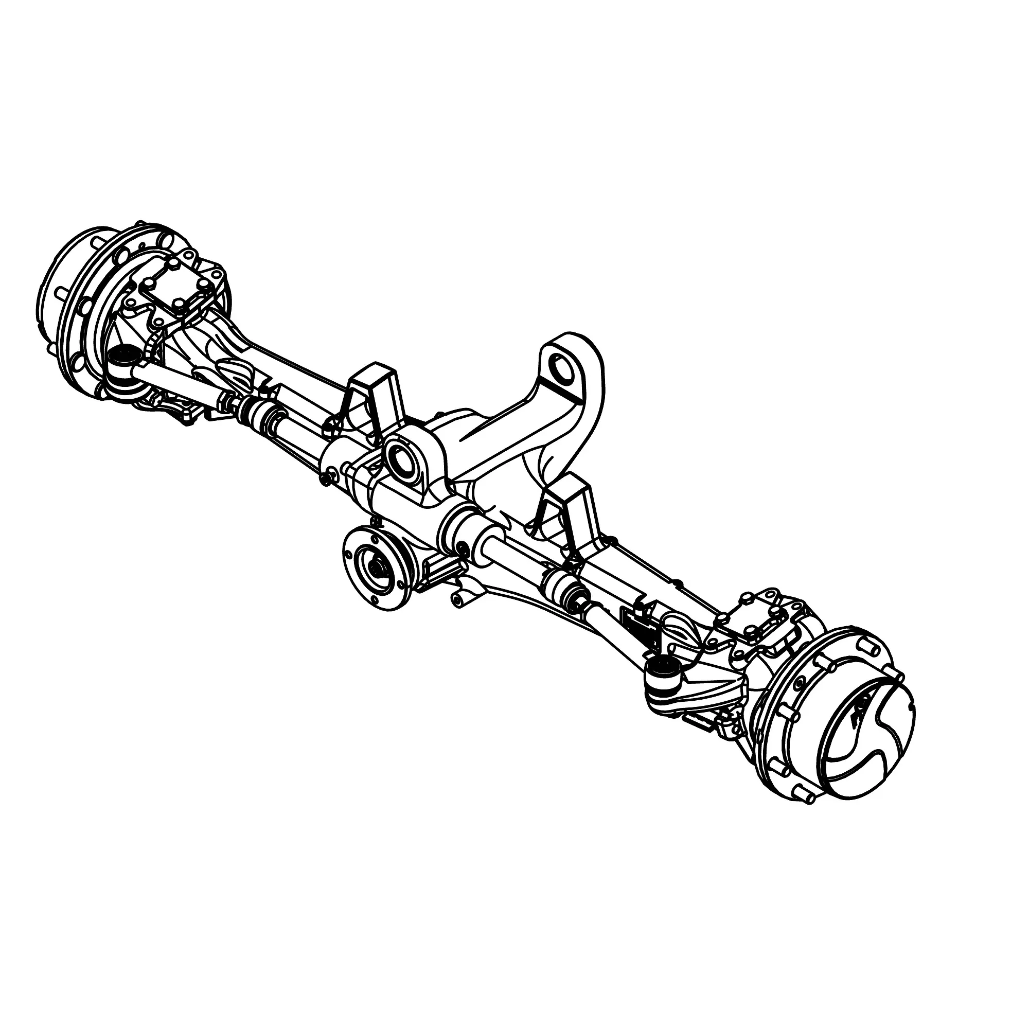 John Deere MFWD Axle Assembly without TLS, Ratio 15.692 - AL215436