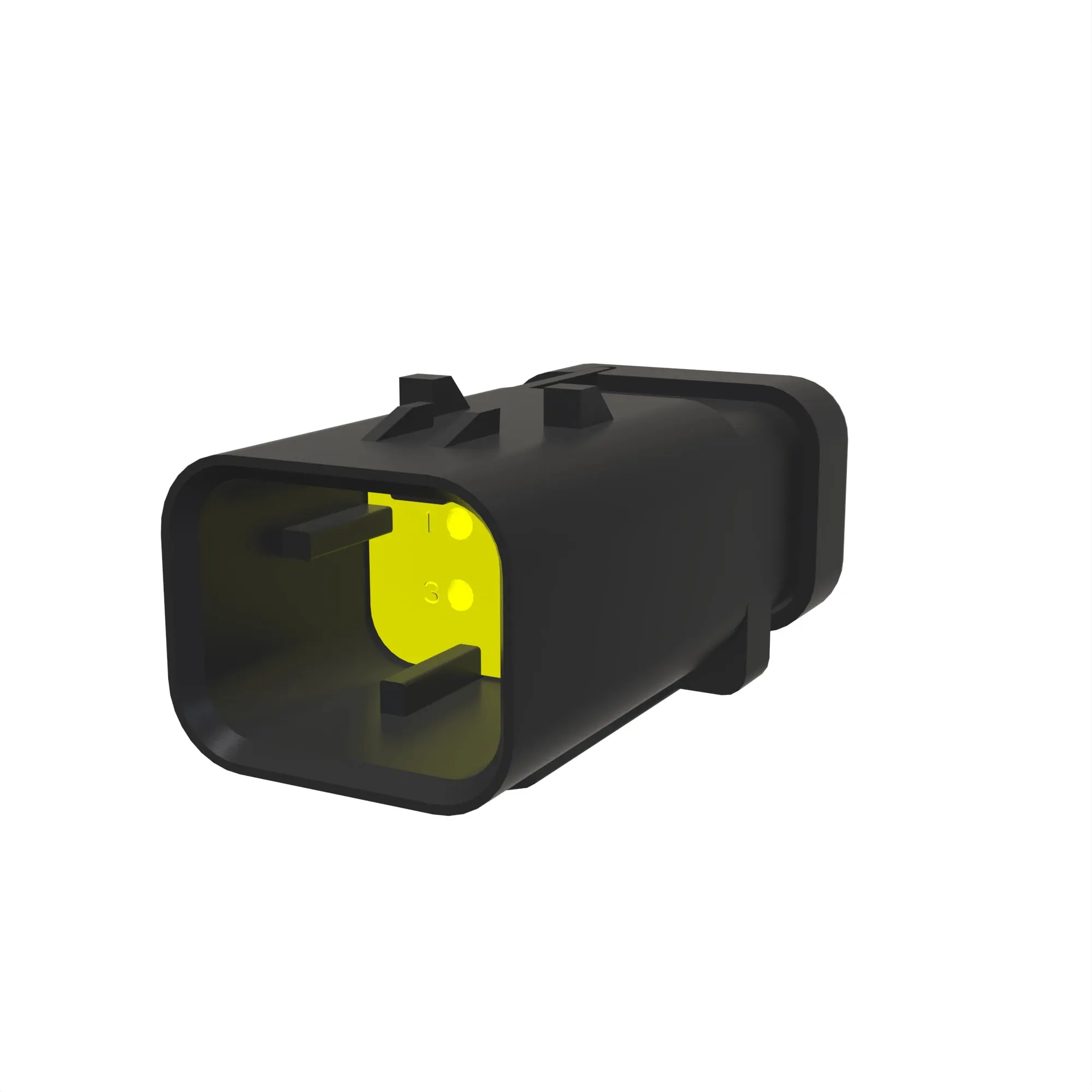 John Deere Yellow Electrical Connector Housing, Cavities 4 - 57M9823