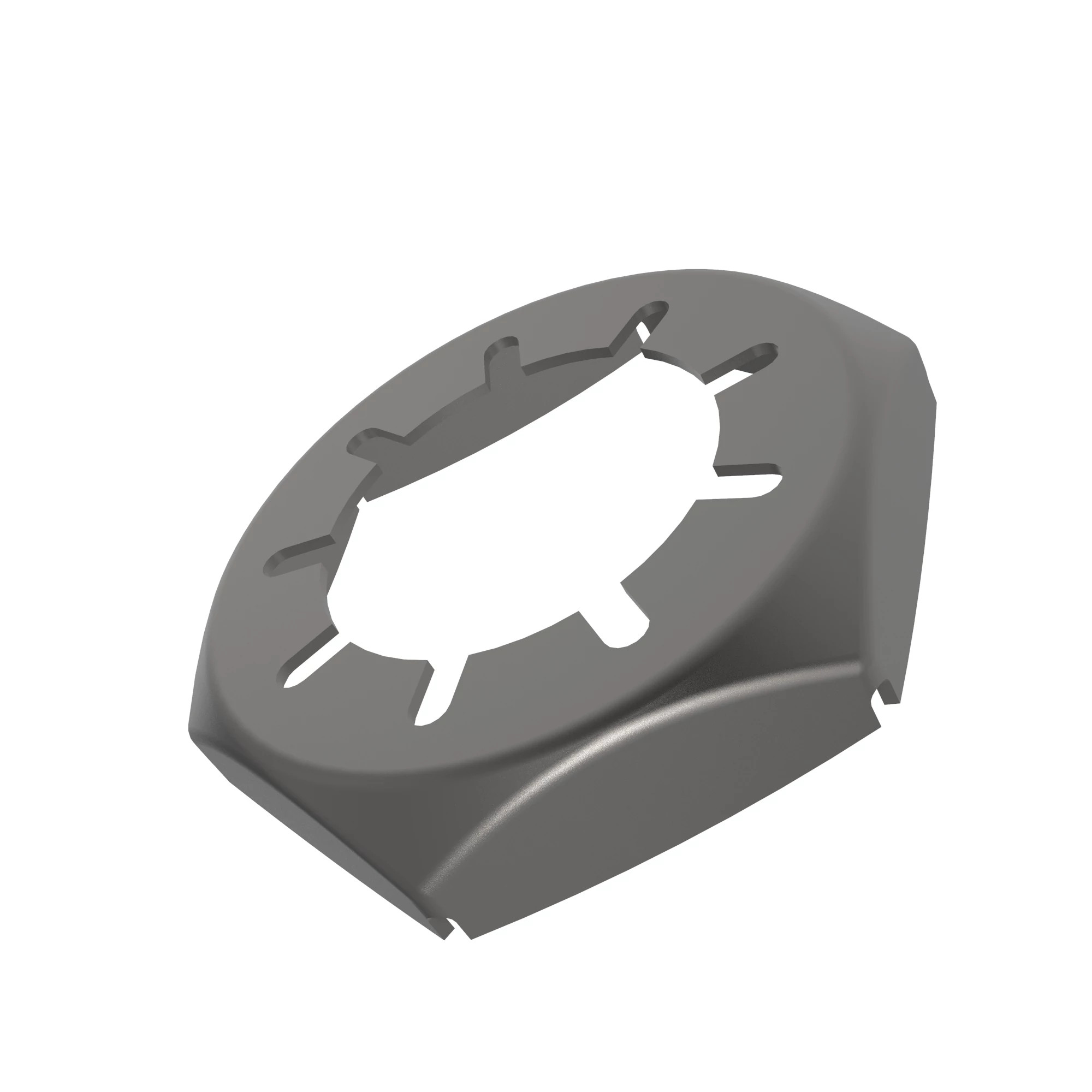 John Deere Hexagonal Stamped Self-Locking Nut, 19.05 mm (3/4") - H104418