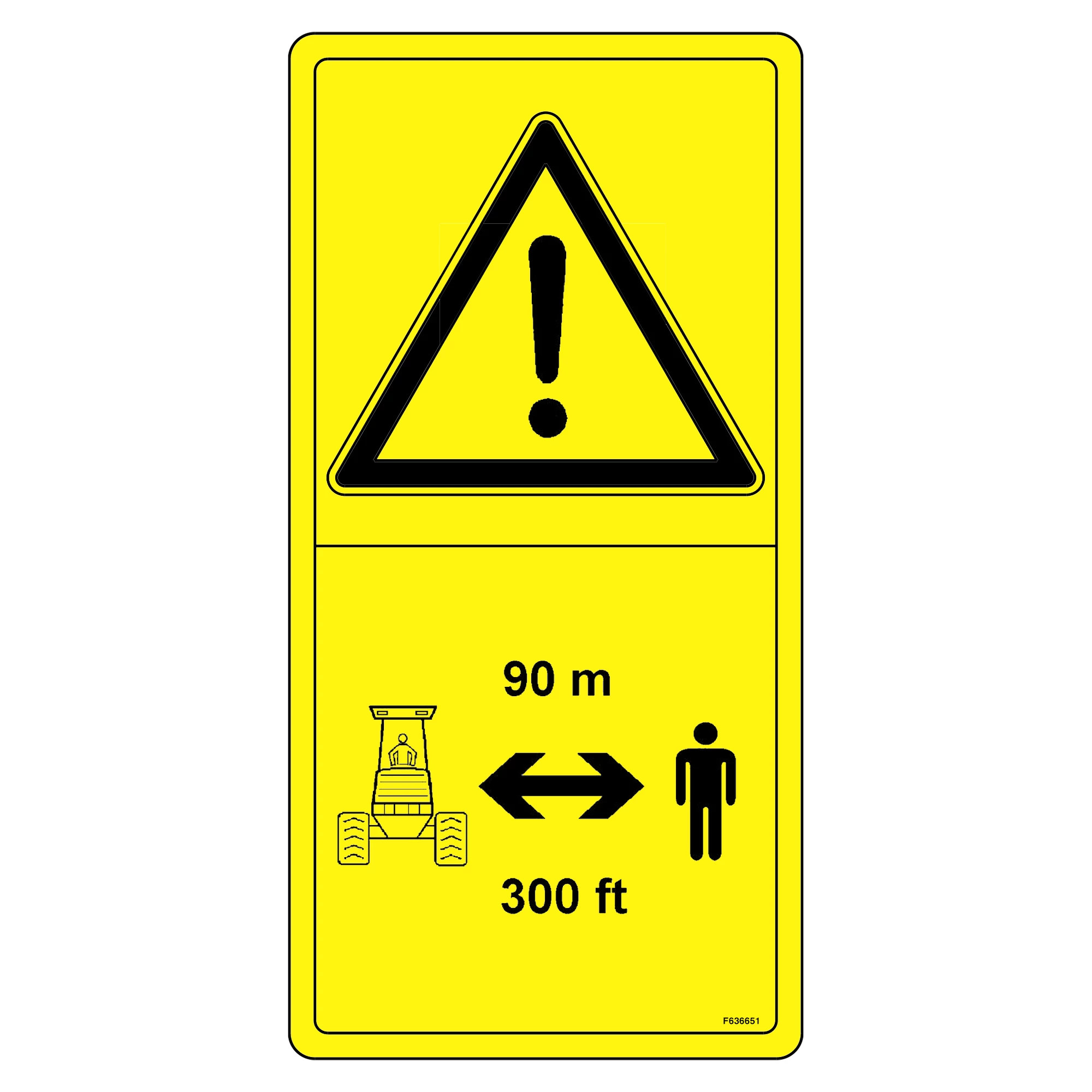 John Deere Cabin Label Danger Area Label - F636652