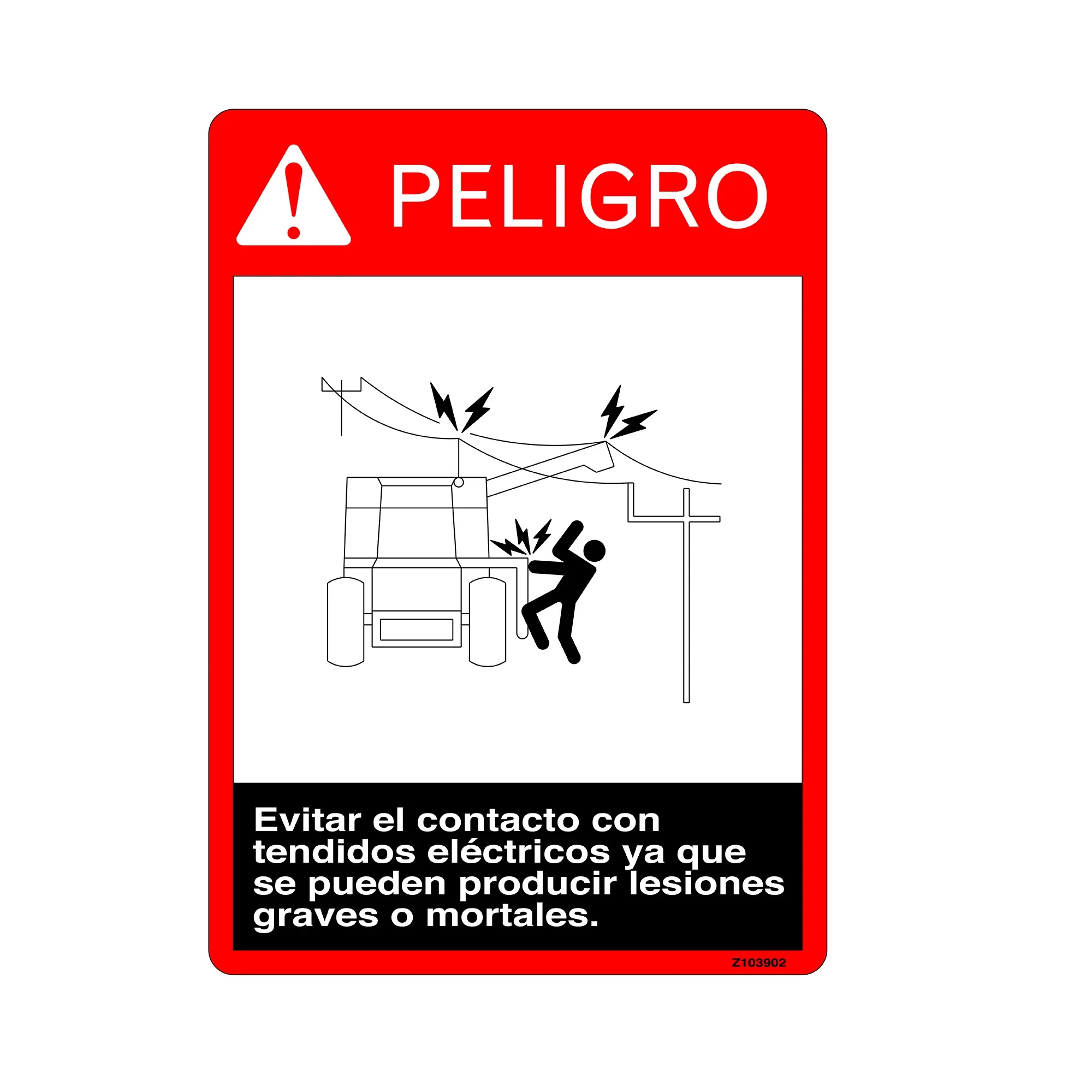 John Deere Safety Sign, Label - Z103902