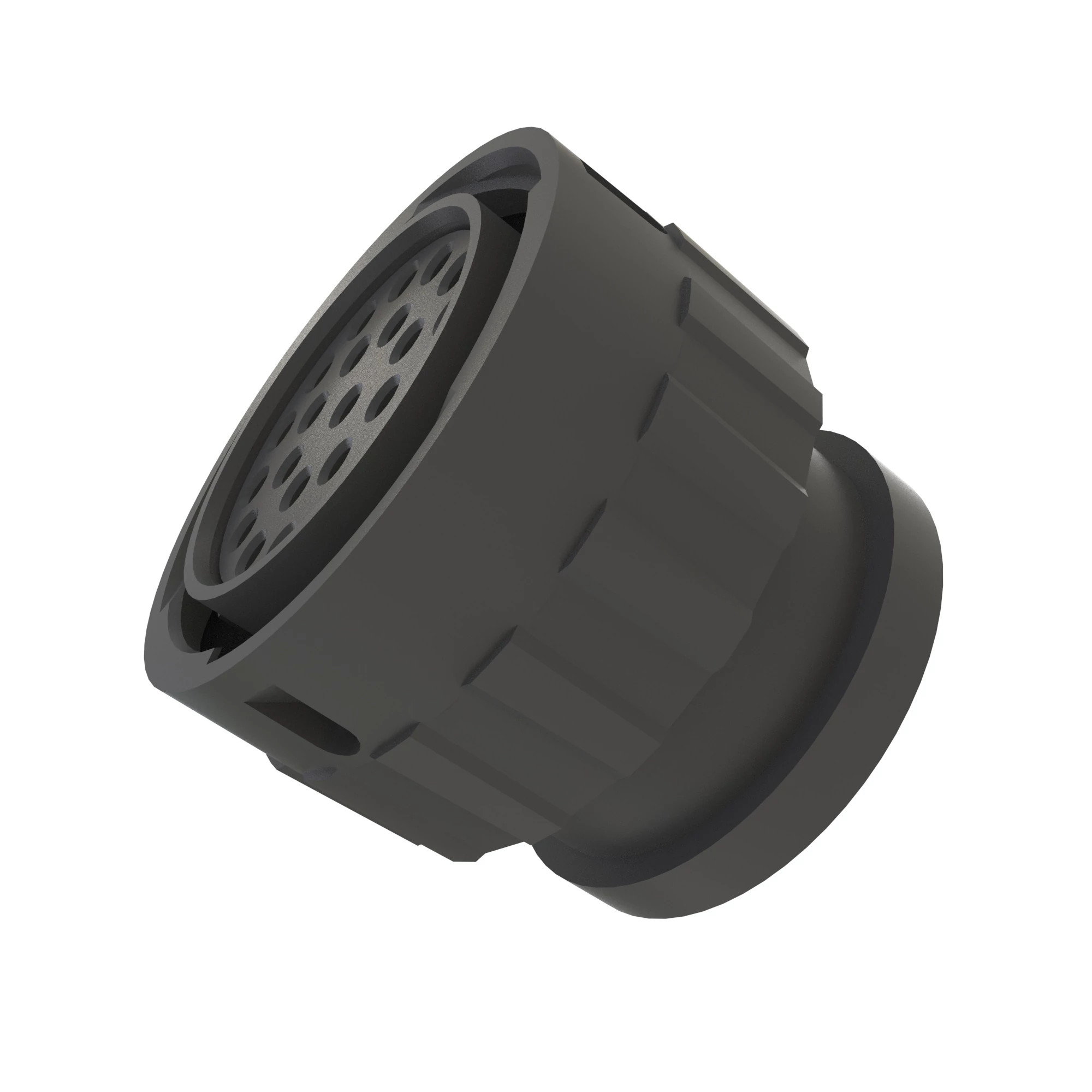 CONN DELPHI HES 23W FS BLK PLSTC