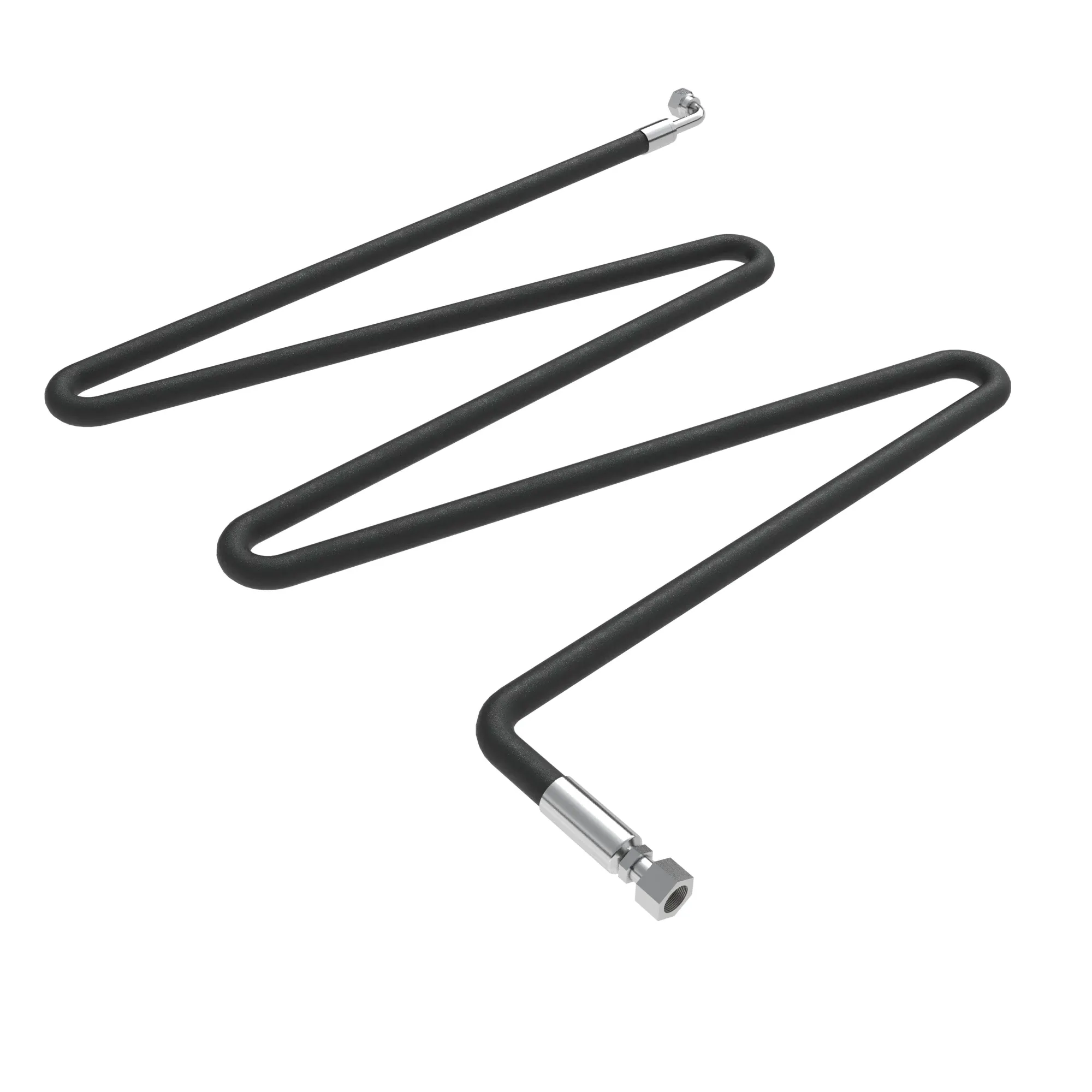 Hose, hydraulic, -8 flat face O-ring female 90 degree end 1, -8 flat face O-ring female end 2, size 6, length 84