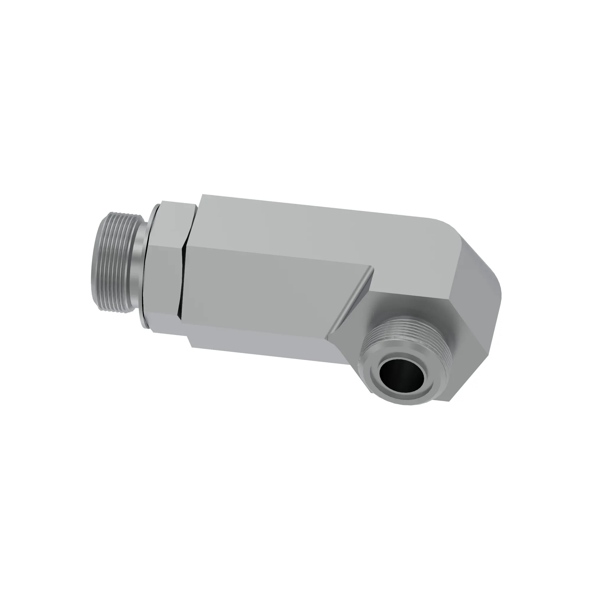90 DEG ELBOW,ORFS, LONG, W/MET HEX