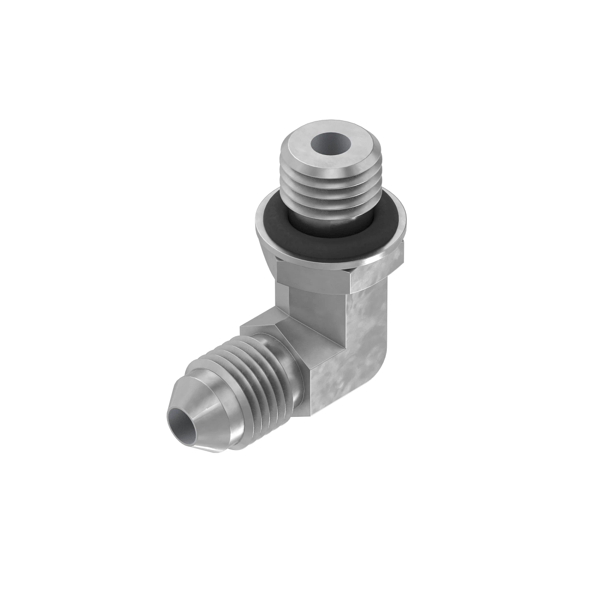 Elbow Fitting, 7/16MJIC-90-M12MOR L