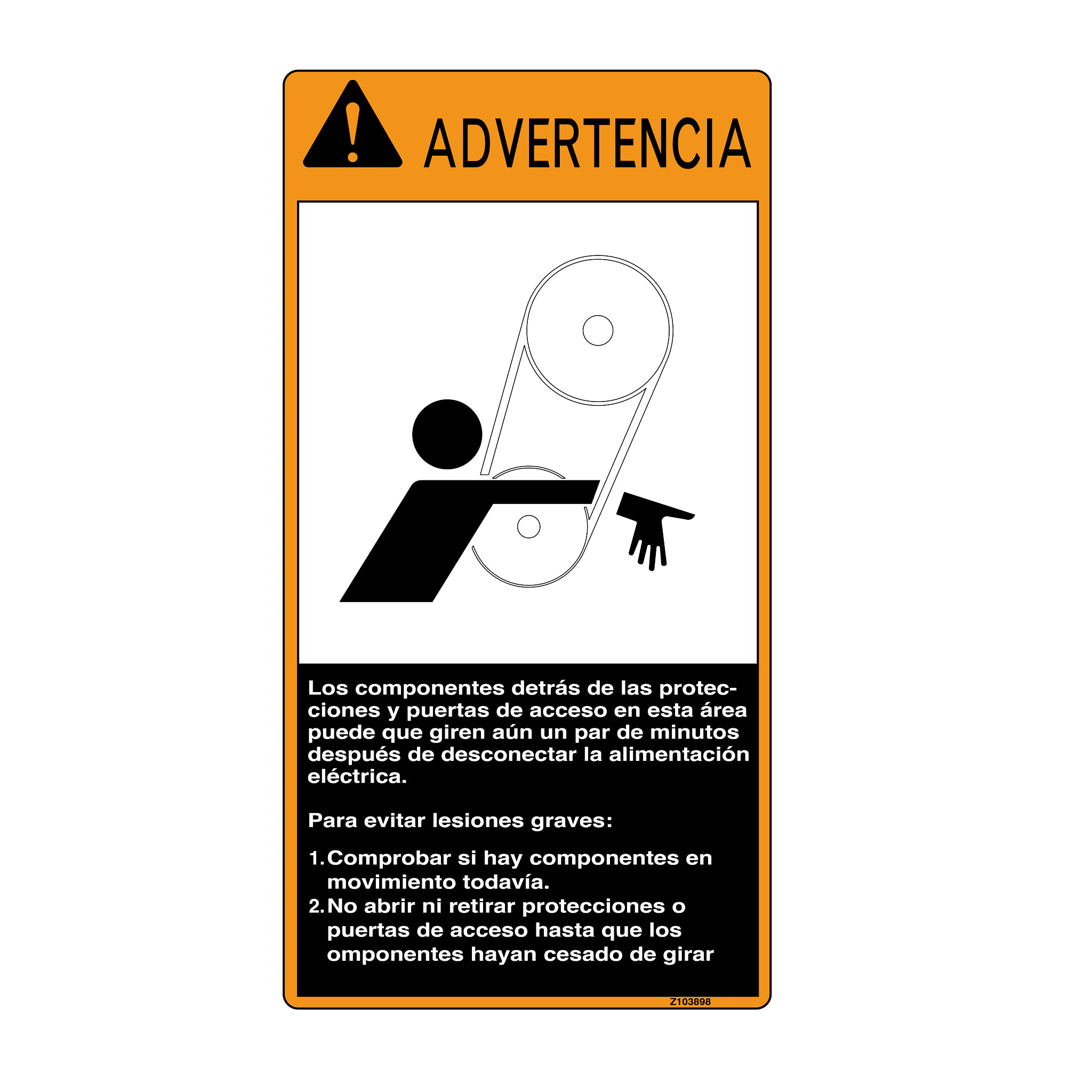 John Deere Safety Sign, Label - Z103898