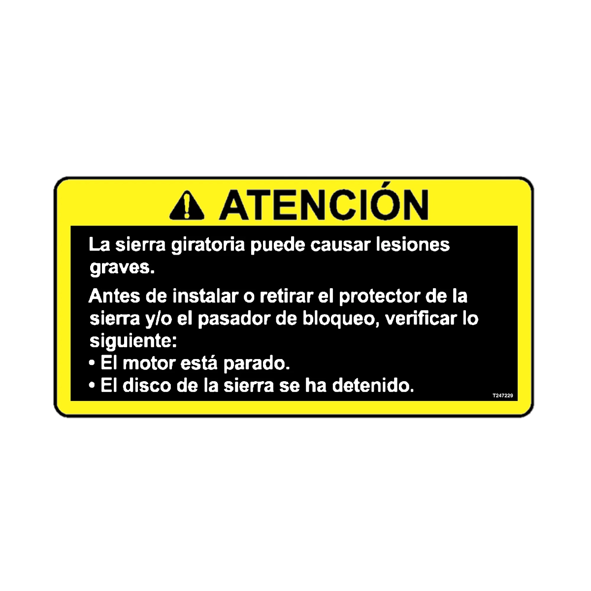 Decal, Caution, French