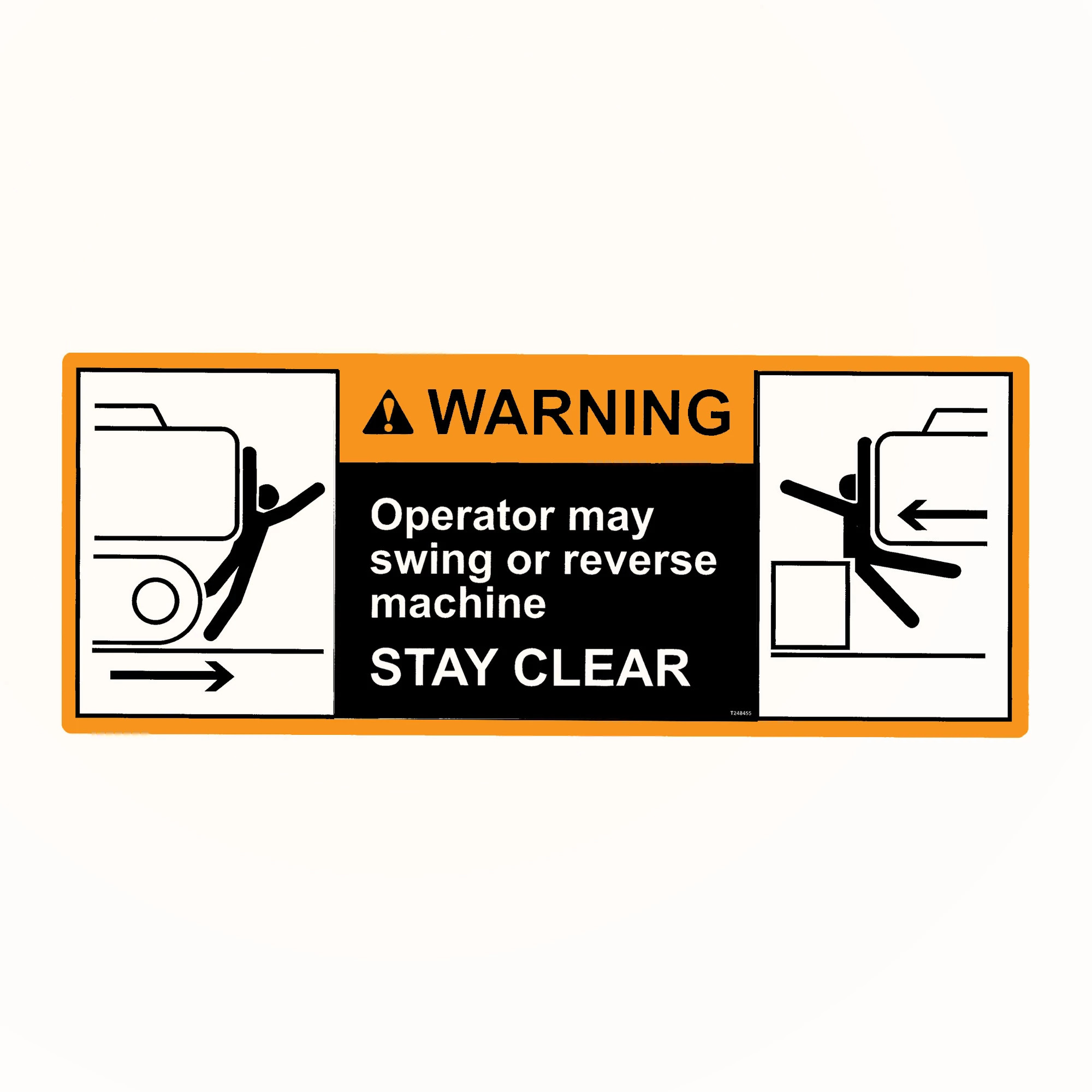 John Deere Swing Caution Decal - T248455