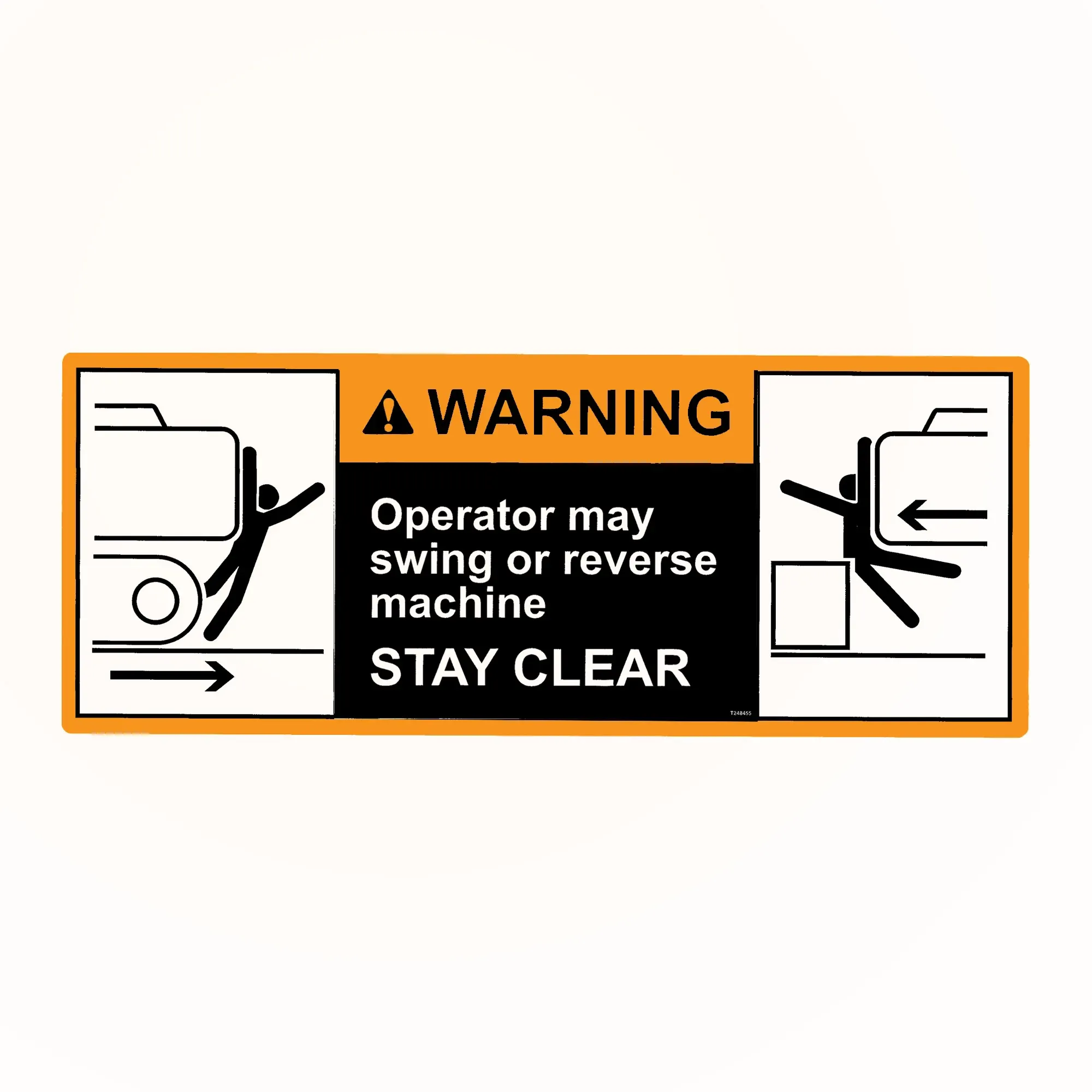 John Deere Swing Caution Decal - T248455