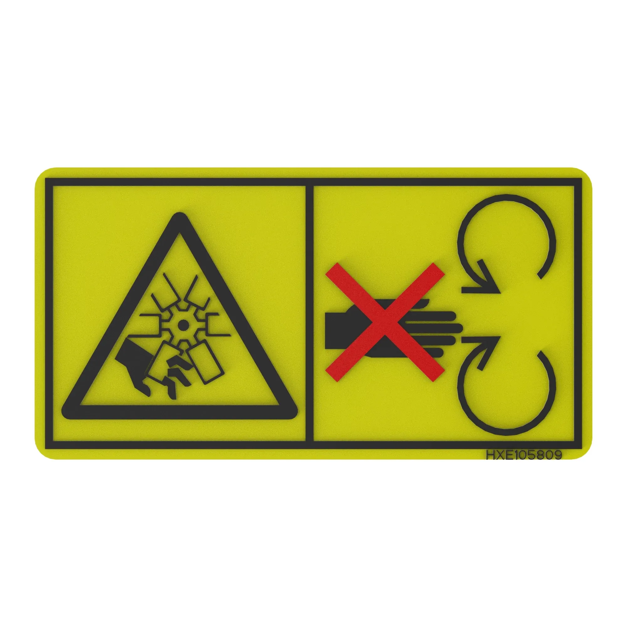 John Deere Safety Sign Mechanialcut, Label - HXE105809