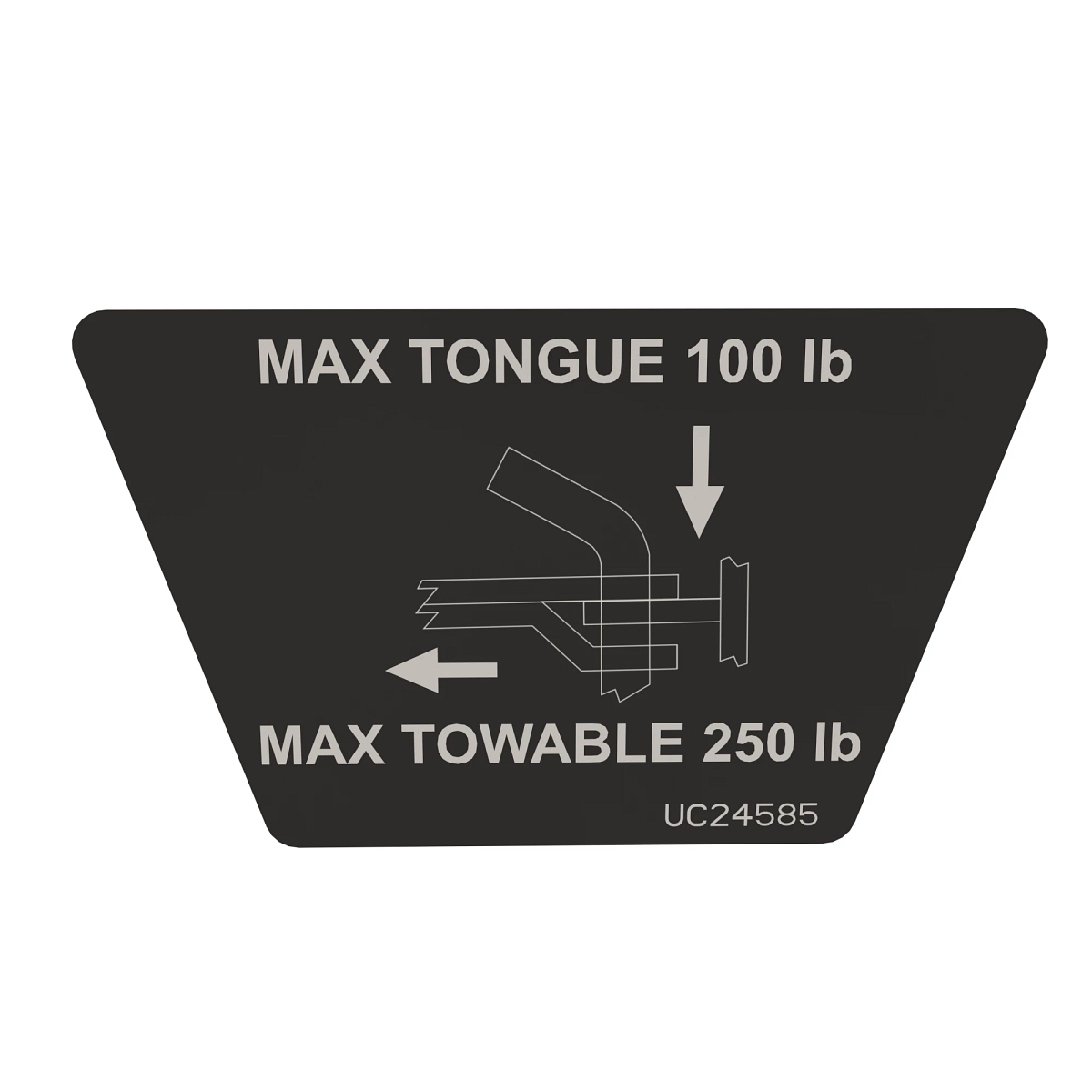 Label, Hitch Towing