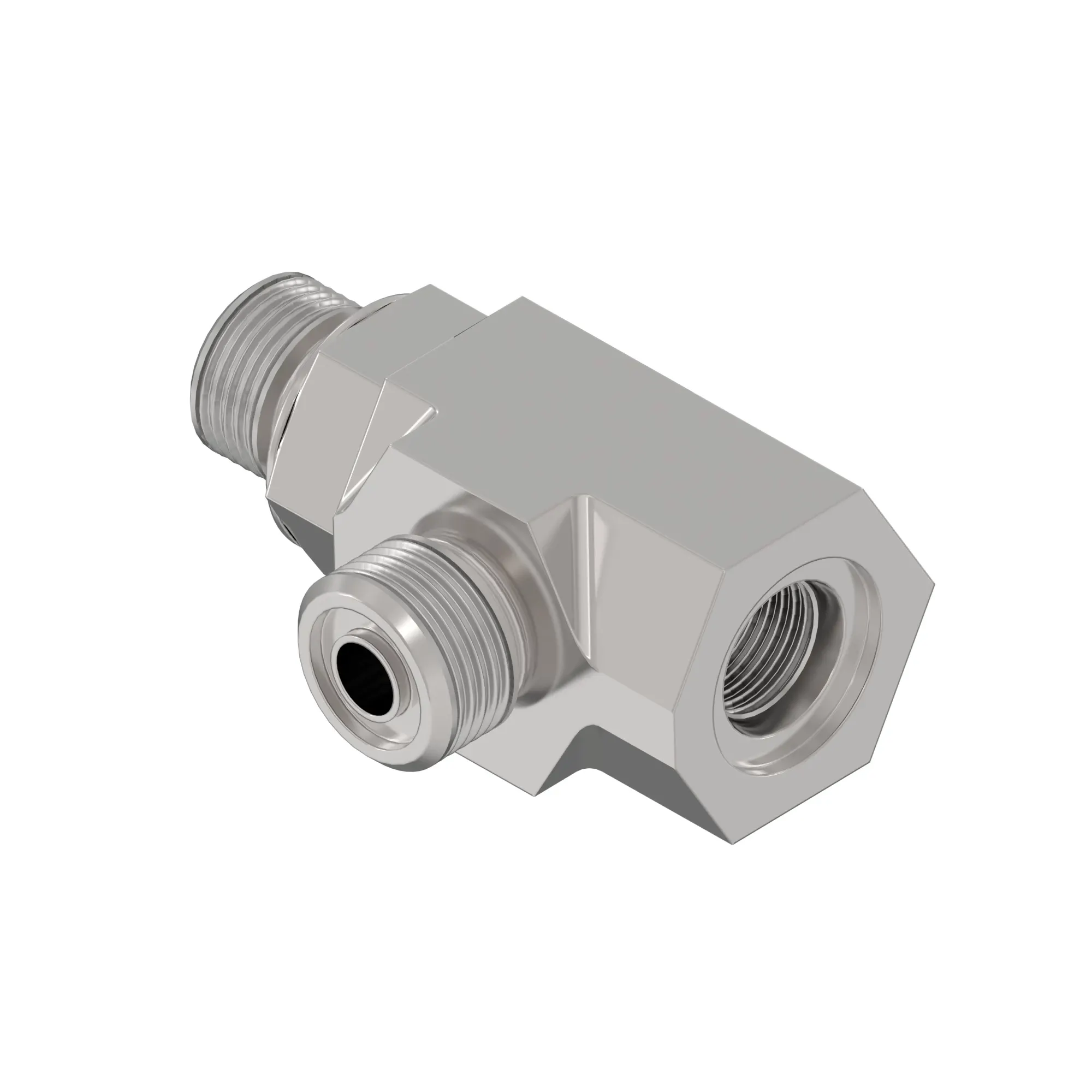 TEE FITTING, ADJ STUD RUN TEE, ORFS