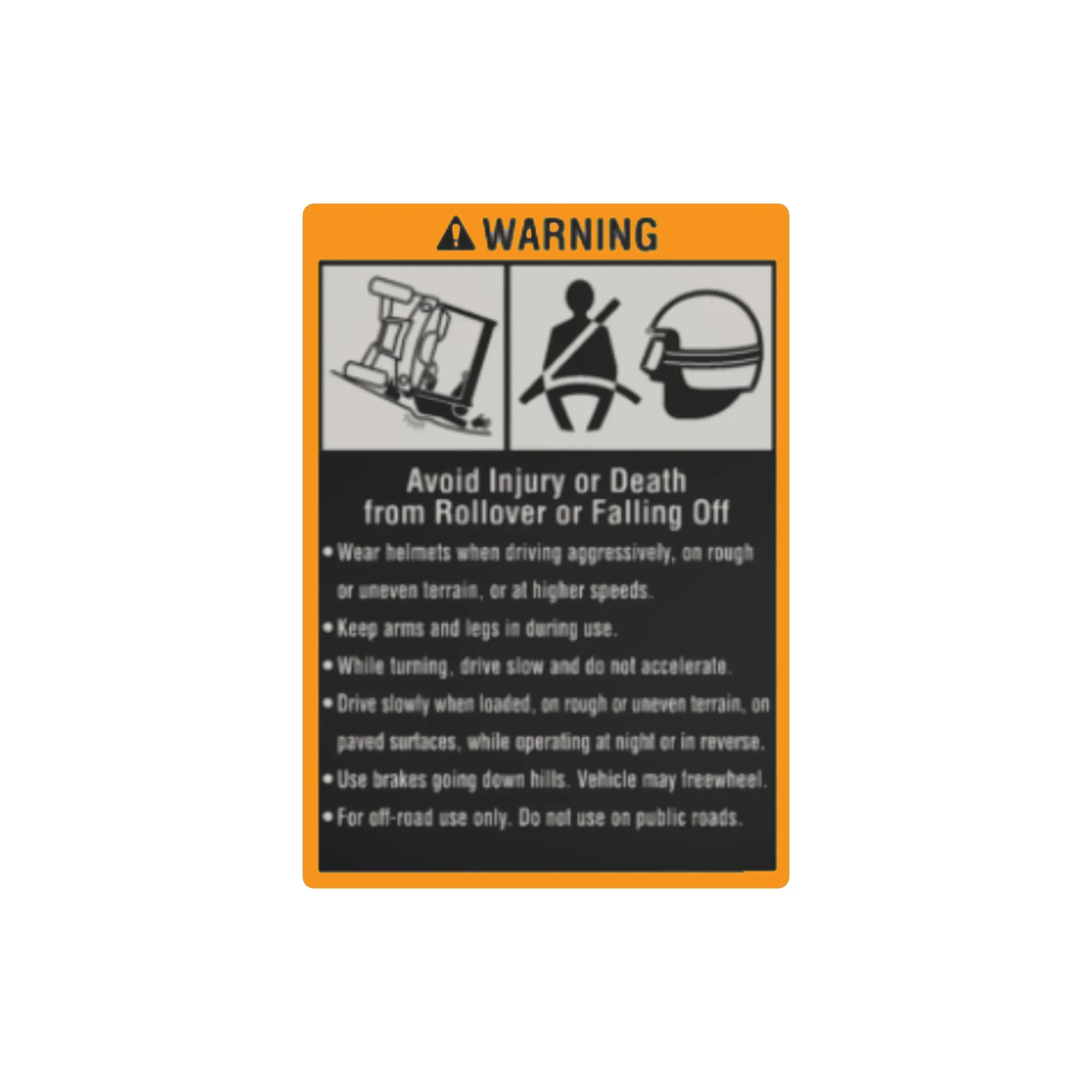 John Deere Front Fender Warning Label, Left Side - M171805