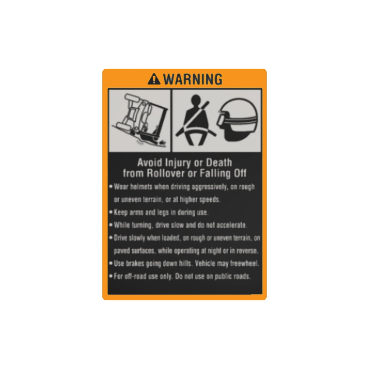 Label, Warning (Eng) Frt Fndr LH