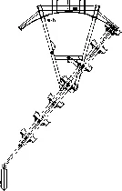 Computer-generated sketch of the 955 moldboard frame