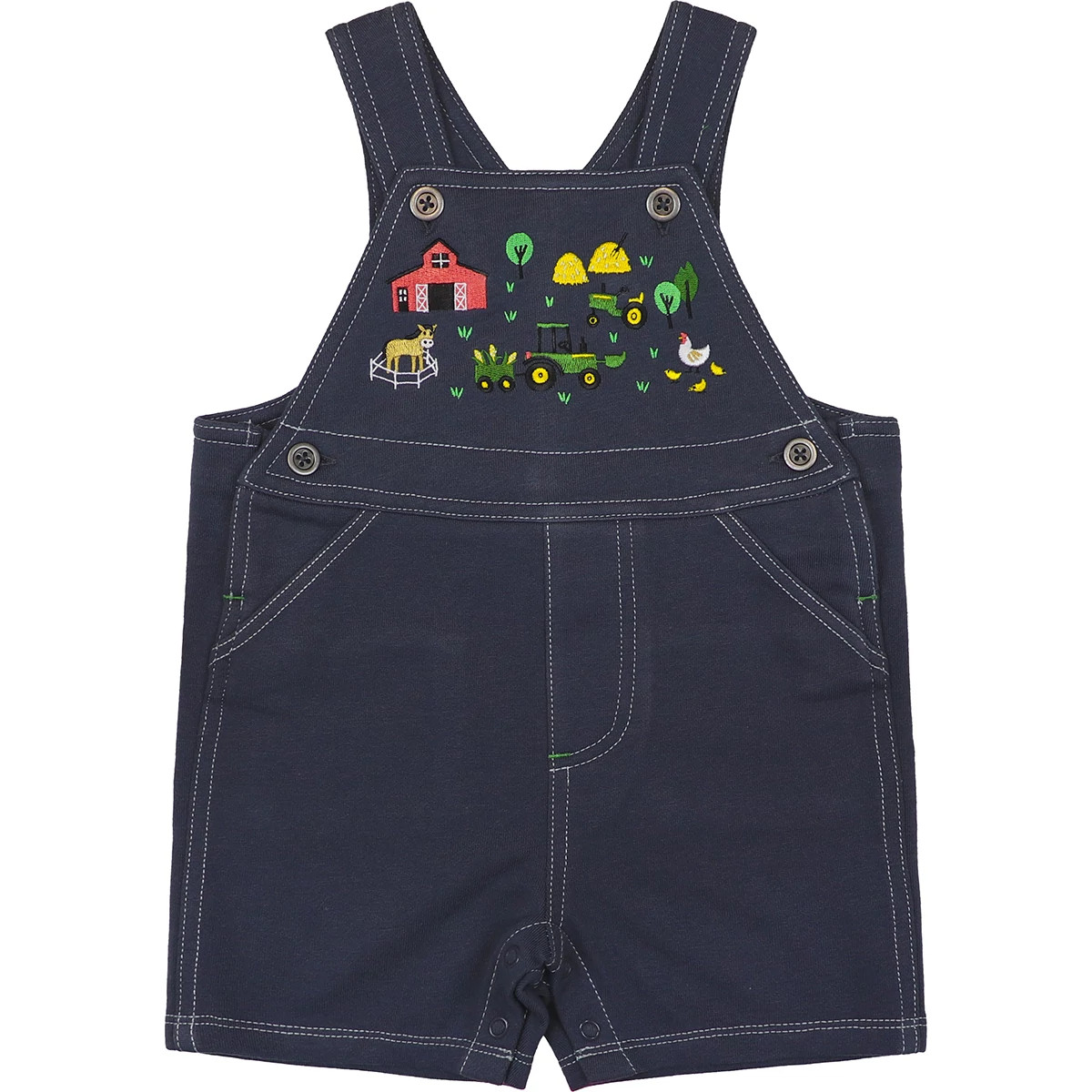 Infant Farmland Overall Shorts Set