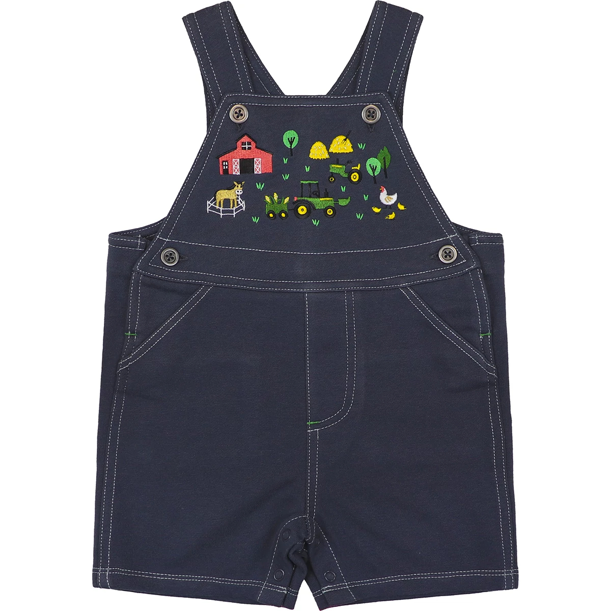 Infant Farmland Overall Shorts Set