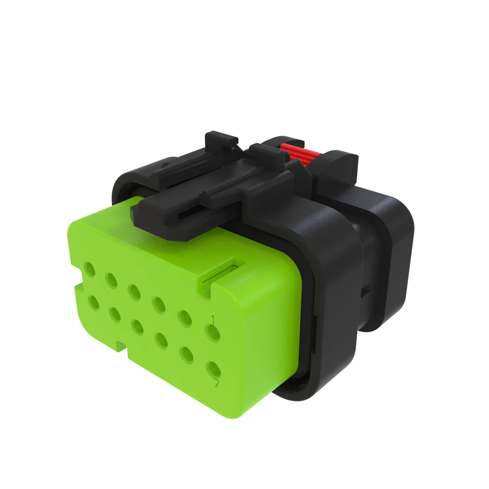 TYCO AMPSEAL16 12W RCPT SLD GRN PLS
