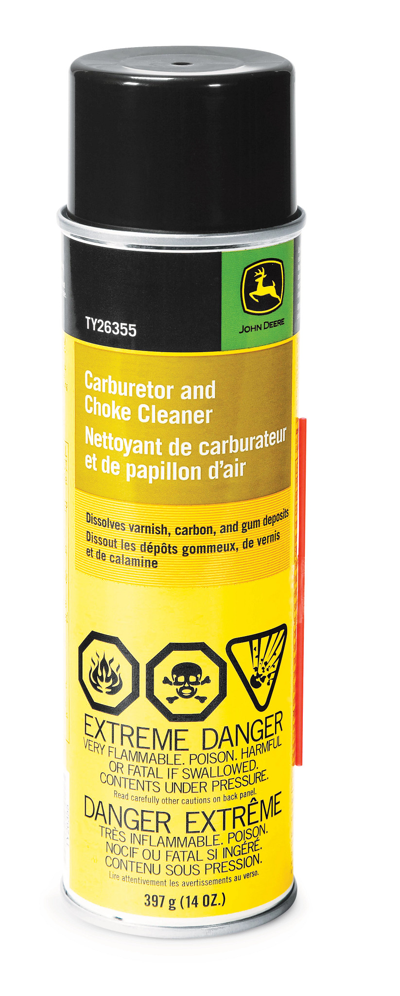 John Deere TY26355 Carburetor And Choke Cleaner, 397 Gram (14 Oz