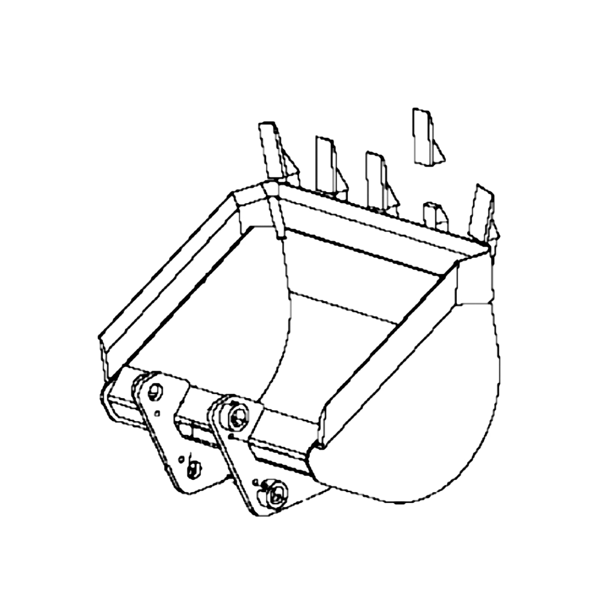 John Deere 18 inch (2.68 cu ft) Heavy-Duty Backhoe Bucket Attachment - LVB25174