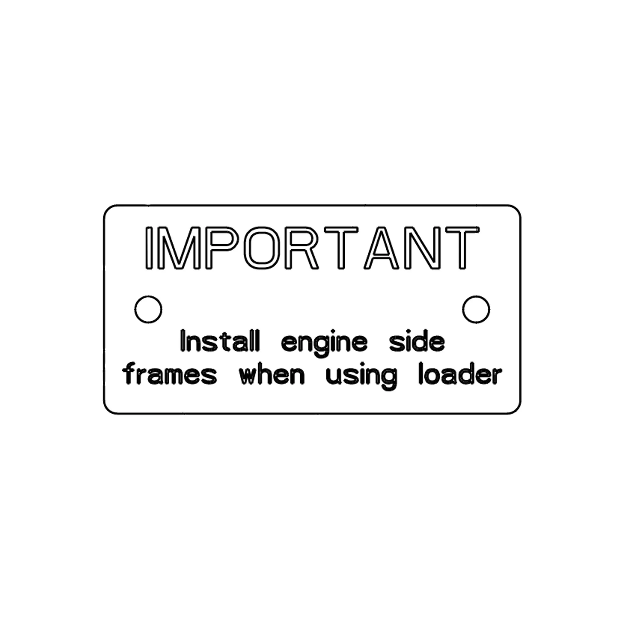 John Deere Instruction Plate - SU22158